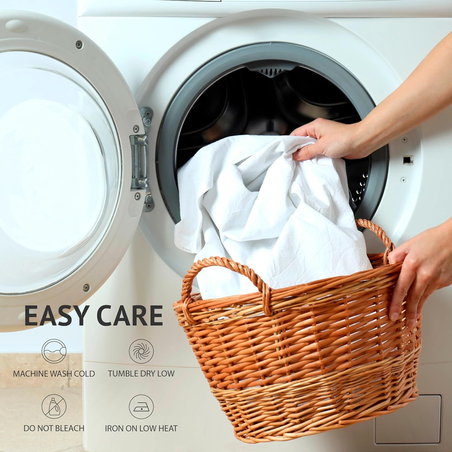 MARTHA STEWART Ticking Stripe Blackout Lining Rod Pocket/Back Tab Window Curtain Panel Pair, 84", White/Indigo image number 7