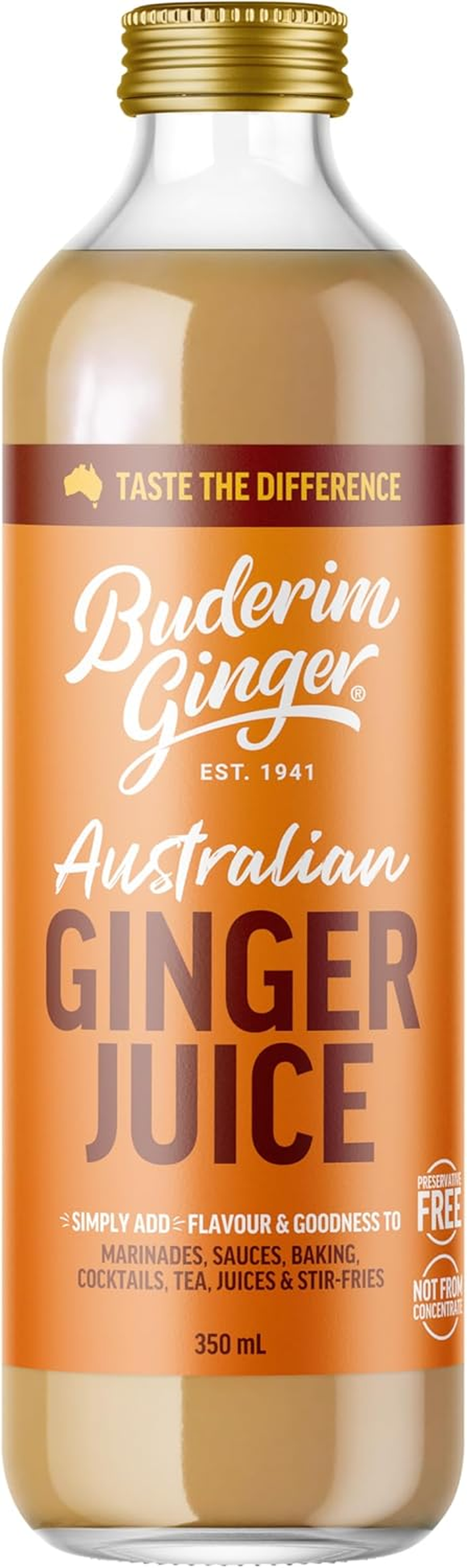 Buderim Ginger Australian Ginger Juice &ndash; Pure, Premium Flavor, Made with Australian Ginger, 350Ml Glass Bottle, Add Zesty Kick to Marinades, Cocktails, Teas, and Stir-Fries. image number 3