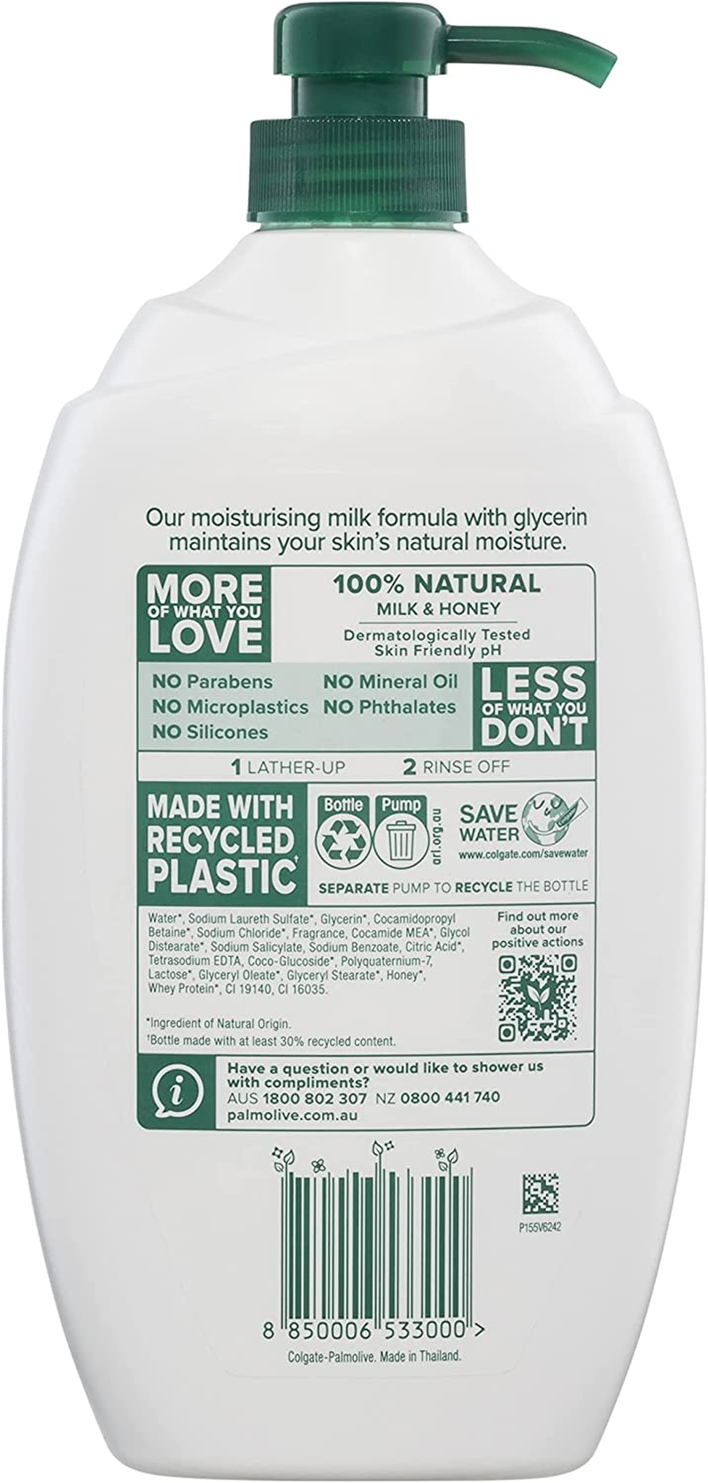Palmolive Naturals Milk & Honey Extracts Body Wash 1 Litre image number 4