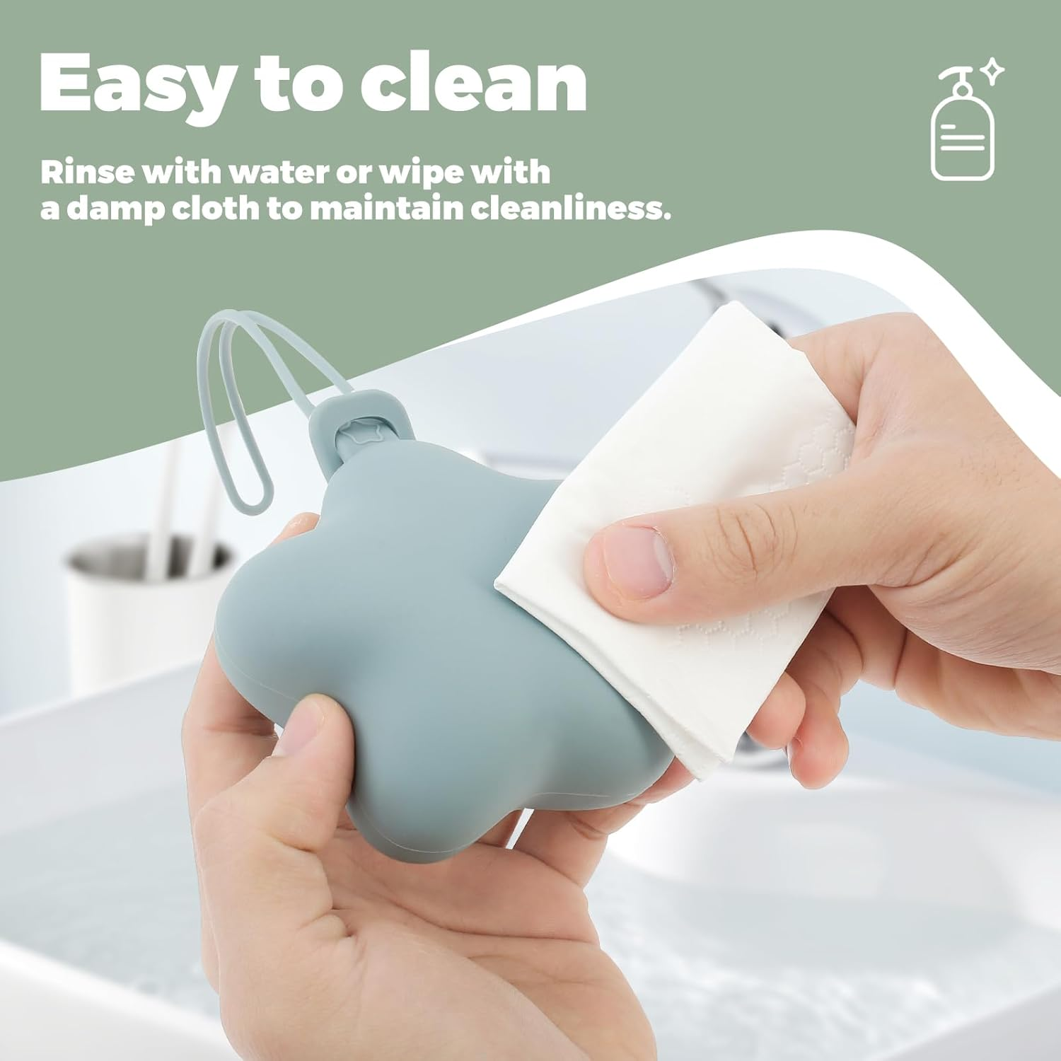 DJAPWPX-3 Pcs Silicone Pacifier Holder Case, Safe and Soft Material Pacifier Pouch, Portable Pacifier Case, Protective Pacifier Storage Case, Easy to Clean for Diaper Bag Stroller (B) image number 1