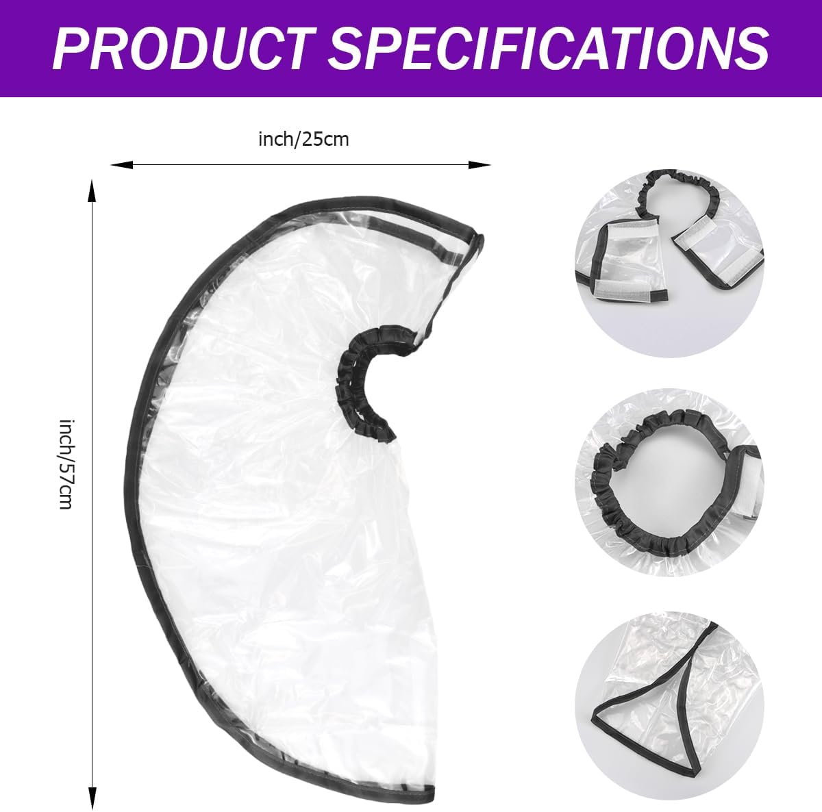 FERCAISH Hair Funnel for Upright Shampooing, Foldable Funnel Rinse Shampoo Washing Tool for Home Salon Hair Shampoo Washing Rinse Cape Accessory(Black) image number 3