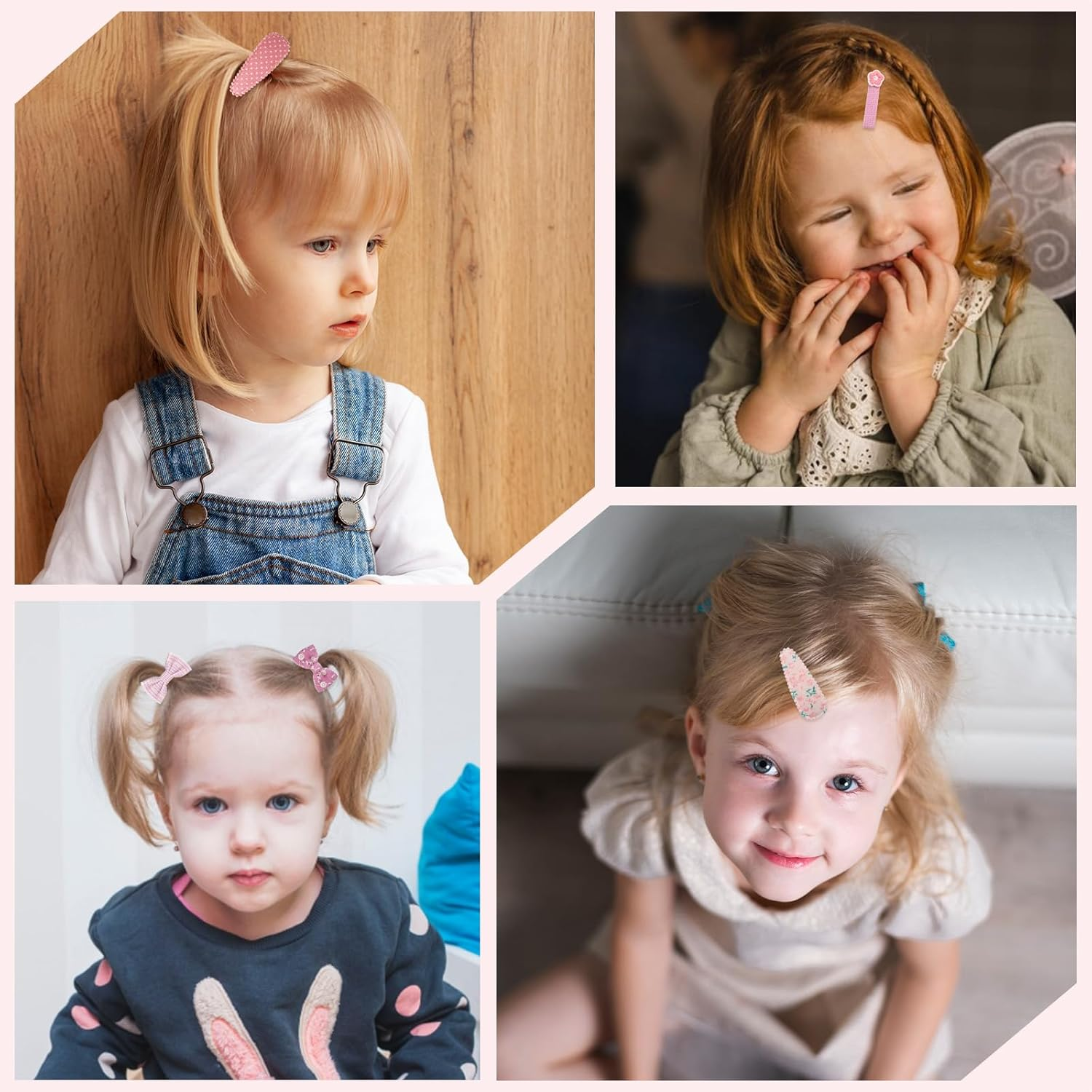 Ptwola 12 Pcs Hair Clips for Girls with Bows Butterfly Flower 2 Inch Alligator Clips Barrettes Handmade Accessories for Girls Gifts image number 3