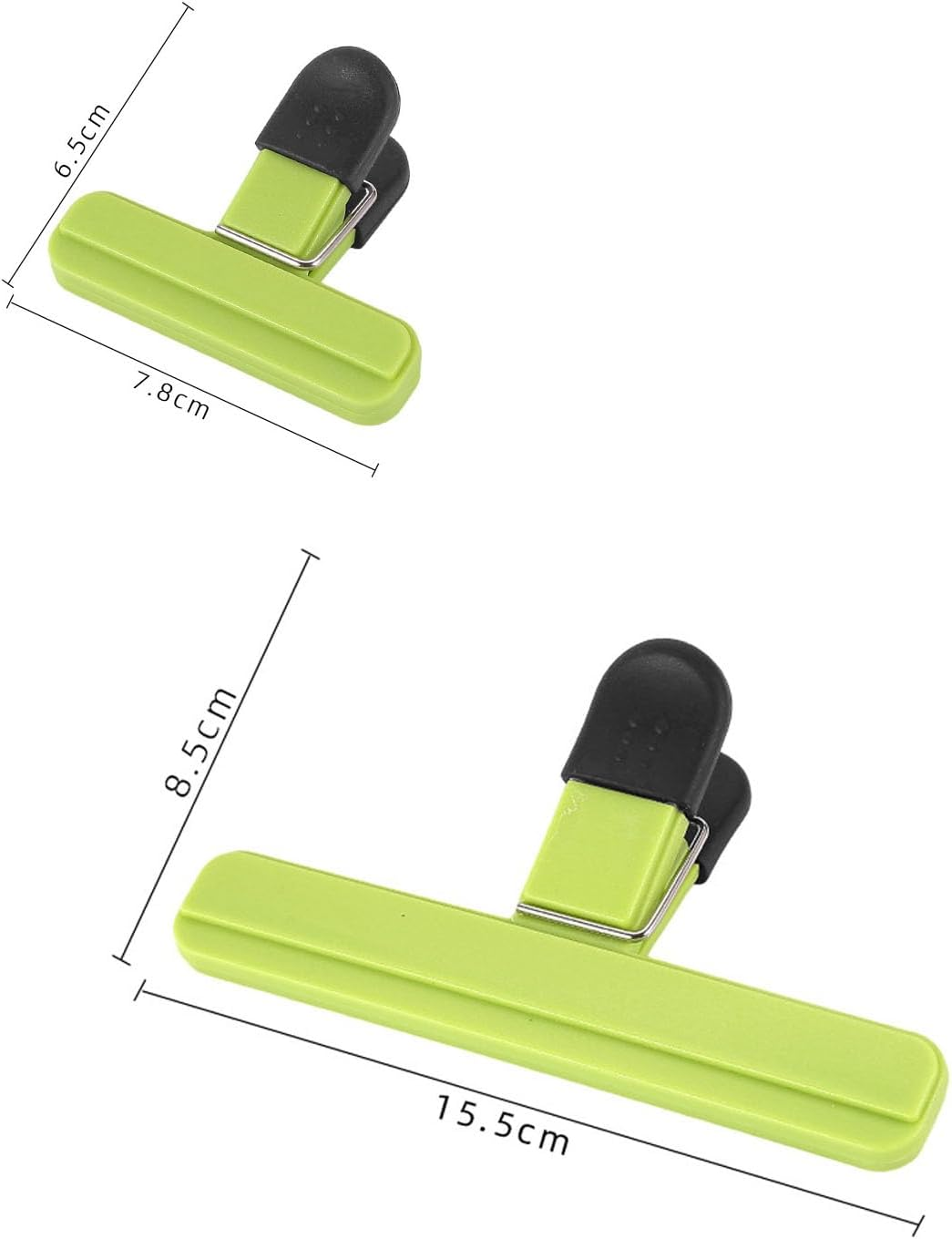 Chip Bag Clips 9PCS, Assorted Sizes Food Bag Clips, Reusable Plastic Heavy Duty Chip Clips(3 Colors) image number 5