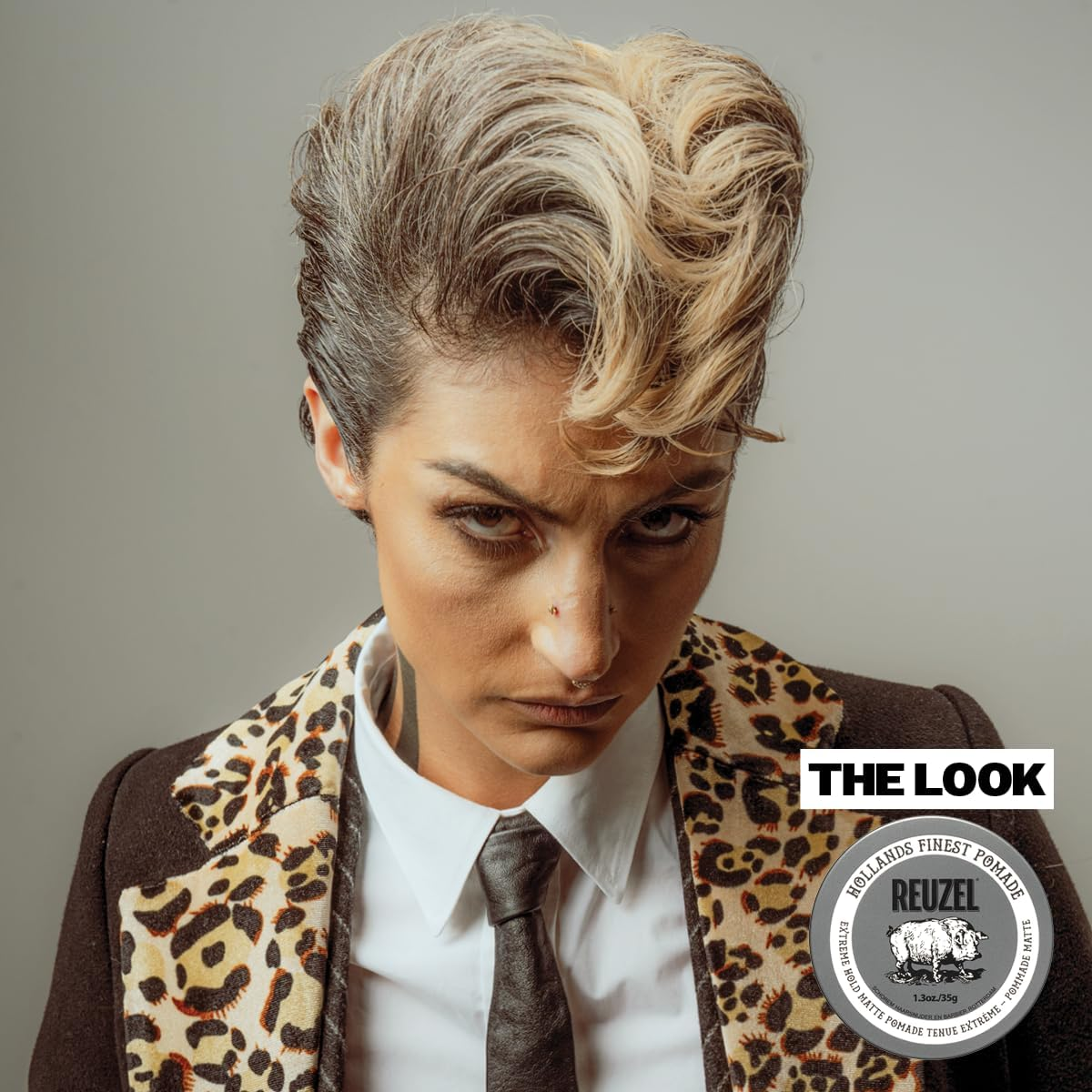 Reuzel Extreme Hold Matte Pomade, Strong Hold Matte Pomade for Men Low Shine Pomade 1.3Oz/35G image number 5