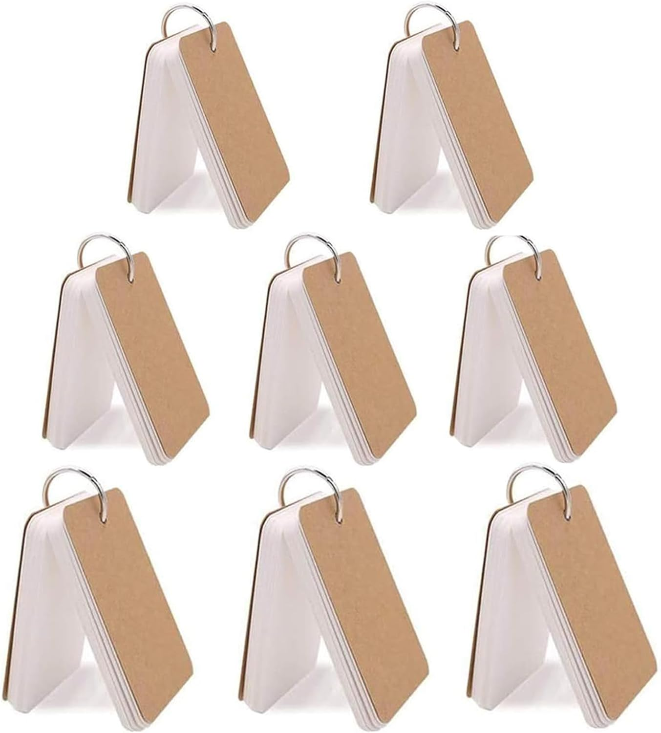 400 Sheets Blank Flash Cards with Rings, 3.5 X 2.2 in Blank Index Cards with Metal Binder Ring for Home, School and Office Learning, Memory - (White, 8 Pack) image number 6