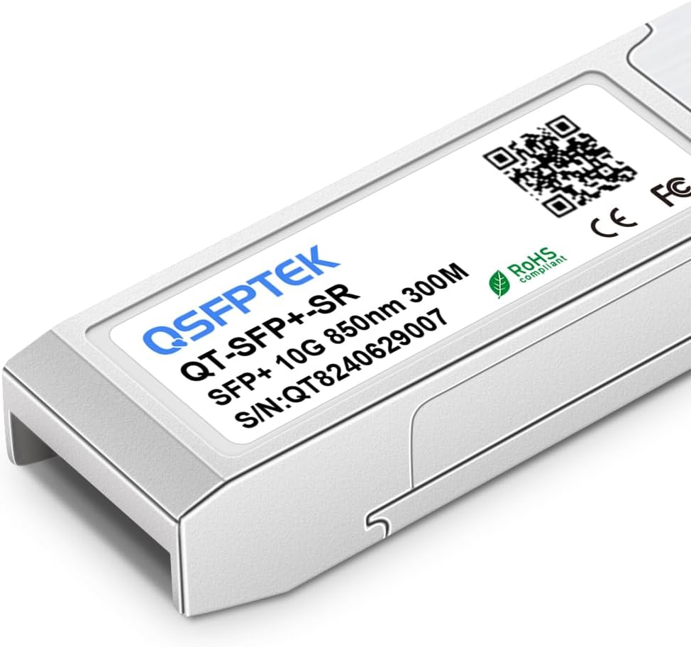 QSFPTEK 4 Packs 10GBASE-SR SFP+ Module, 10G Multimode SFP 850Nm LC Transceiver with 300M DDM, Compatible with Cisco SFP-10G-SR, Ubiquiti Uf-Mm-10G,Fortinet, Mikrotik image number 2