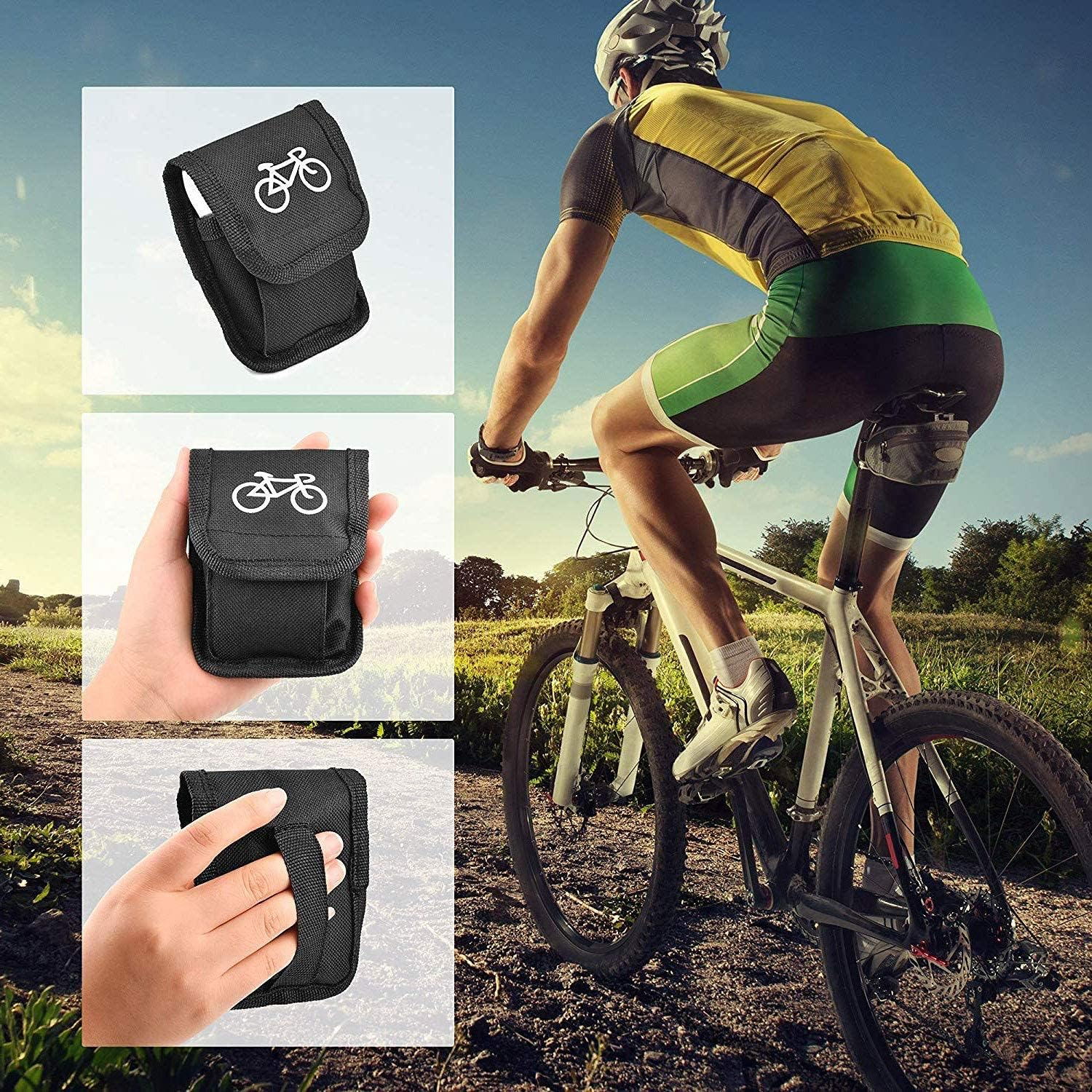 Bicycle Repair Tool Set, 16-In-1 Multitool Bicycle Repair Set with Storage Bags, Portable Tire Fixing Kit Bag for Outdoor Riding and Bike Repair image number 1