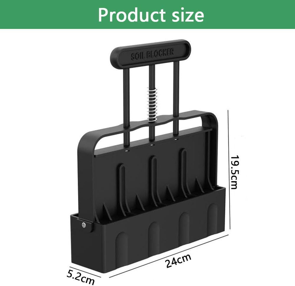 Soil Blocker Tool for Seed Starting &ndash; Soil Block Maker with Comfortable Handle &ndash; Handheld Blocking Tool for Germination, Transplanting, Garden & Greenhouse Use image number 6