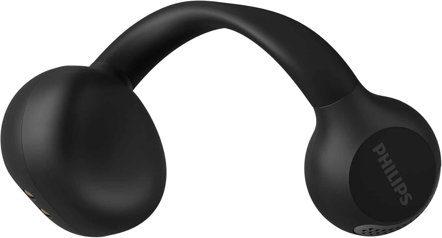 Philips Q2000 Clip on True Wireless Earbuds, Open Ear Bluetooth 5.4 Headphones, up to 28H Playtime, Clear Calls, Multipoint Connection, IPX4 Sweat-Resistant, Lightweight Comfort, Black image number 4