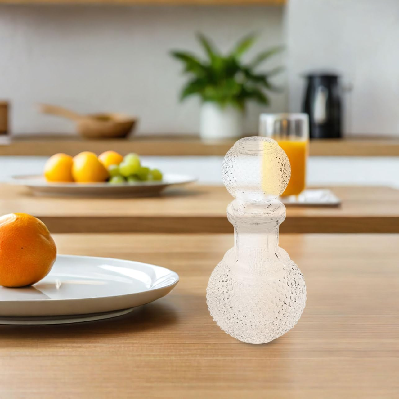 BRIGHTFUFU 2Pcs Creative Glass Wine Bottle Thickened Cocktail Container Convenient Whiskey Glass Wine Decanter for Home Bar Decor image number 3