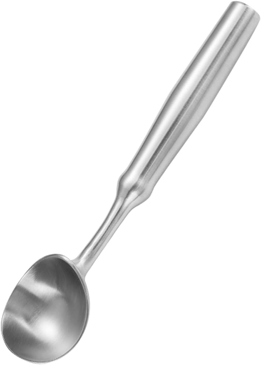 Ice Cream Scoop, One Piec Heavy Duty Stainless Steel Sturdy Icecream Scooper Cookie Fruit Scoop, Durable NO Paint NO Coating Dishwasher Safe