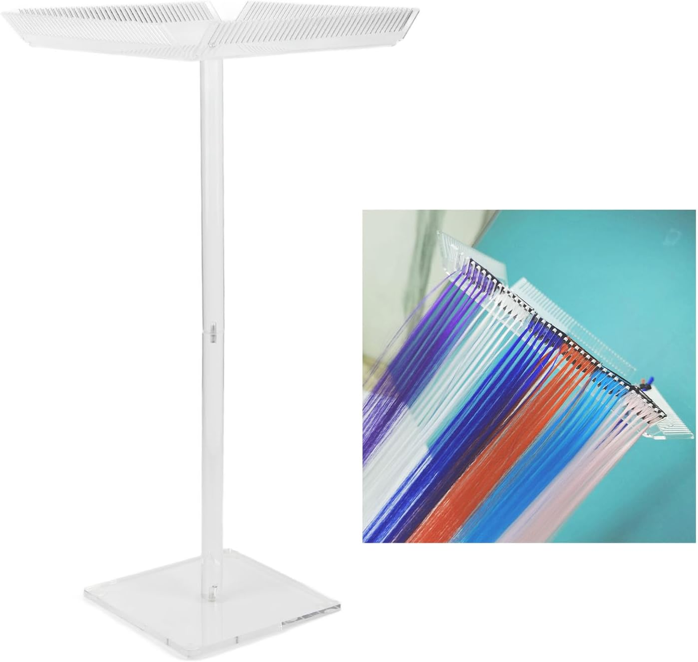 Hair Extension Holder and Hanger Profession Elles Haars Tyling Tool and Extension Caddy for Washing, Dyeing and Fastening Weft, Clip-In, Band and Halo image number 6