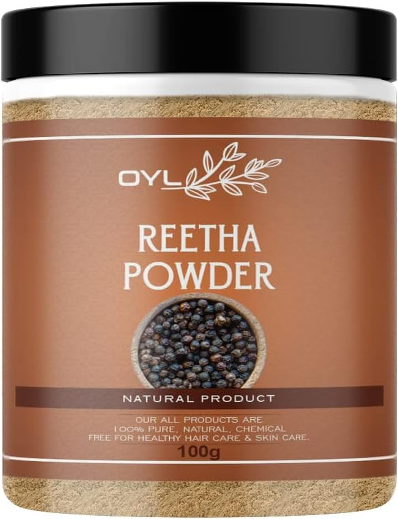 Oyl Natural Reetha Powder for Healthy Hair, Skin, Scalp Treatment & Hair Growth (100% Pure & Chemical Free) - (100)