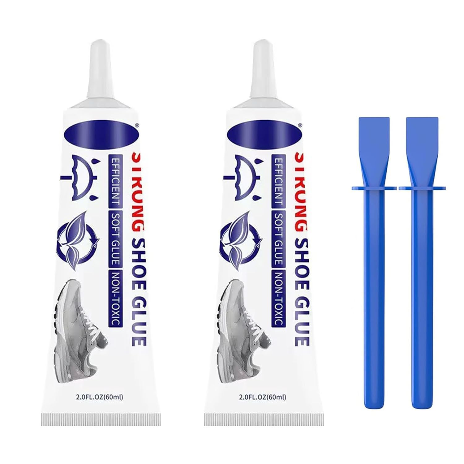 Extra Strong Permanent Shoe Repair Glue Adhesive - Waterproof, Flexible, Crystal Clear - 120Ml (2X60Ml) for Trainer, Boot, Leather, Rubber, Canvas, Heels, Vinyl image number 4