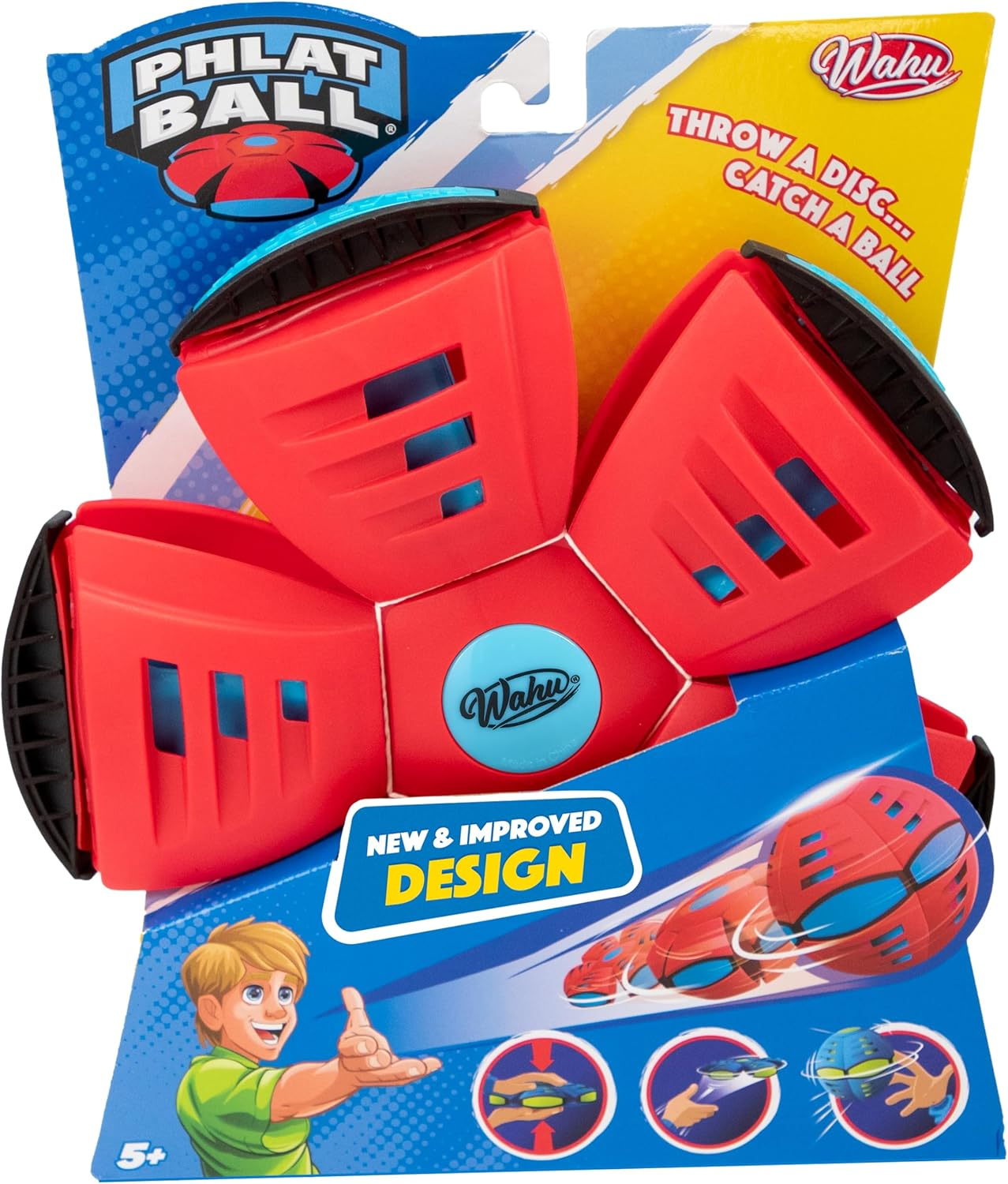 WAHU Phlat Ball Large - Red (23 Cm) | Throw a Disc, Catch a Ball | Ideal for the Garden or the Beach | Kids Outdoor Toys | Ages 6+
