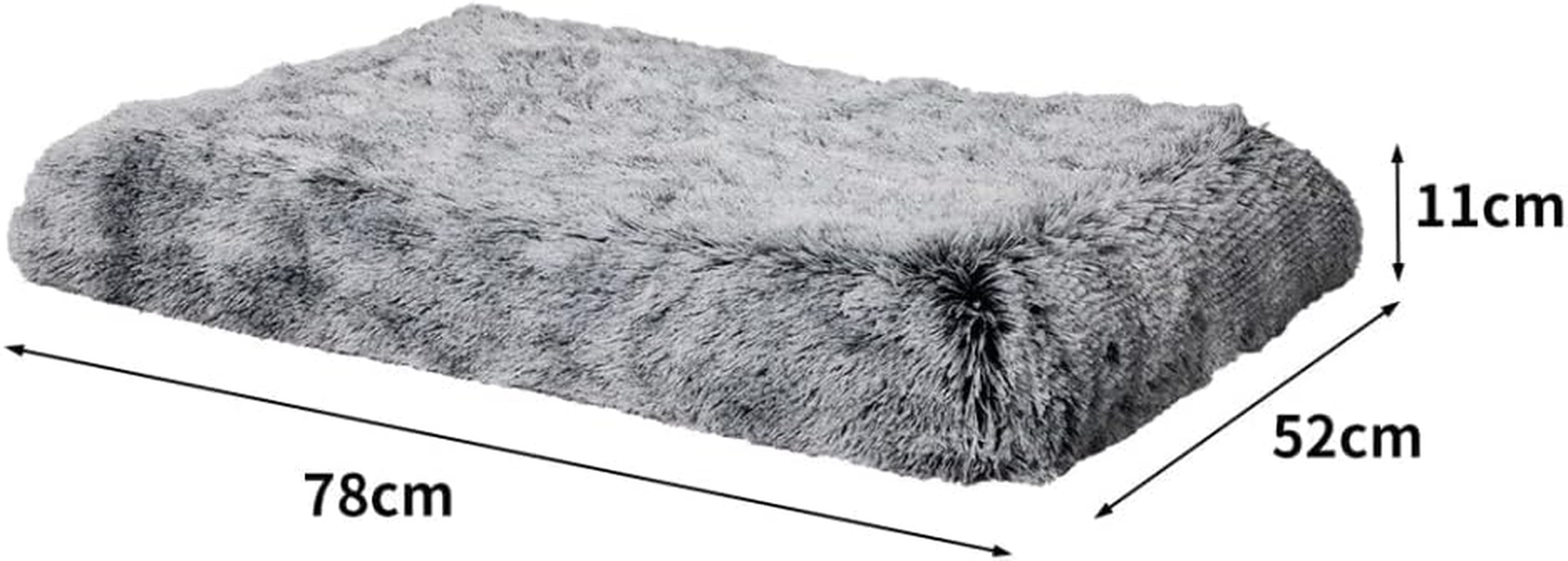 Pawz Dog Mat Pet Cat Calming Bed Memory Foam Orthopedic Removable Cover Washable (S(78Cm X 52Cm X 11Cm), Charcoal), Anti-Slip Waterproof Underside Memory Cotton Puppy Pads, Zipper Machine Washable image number 7