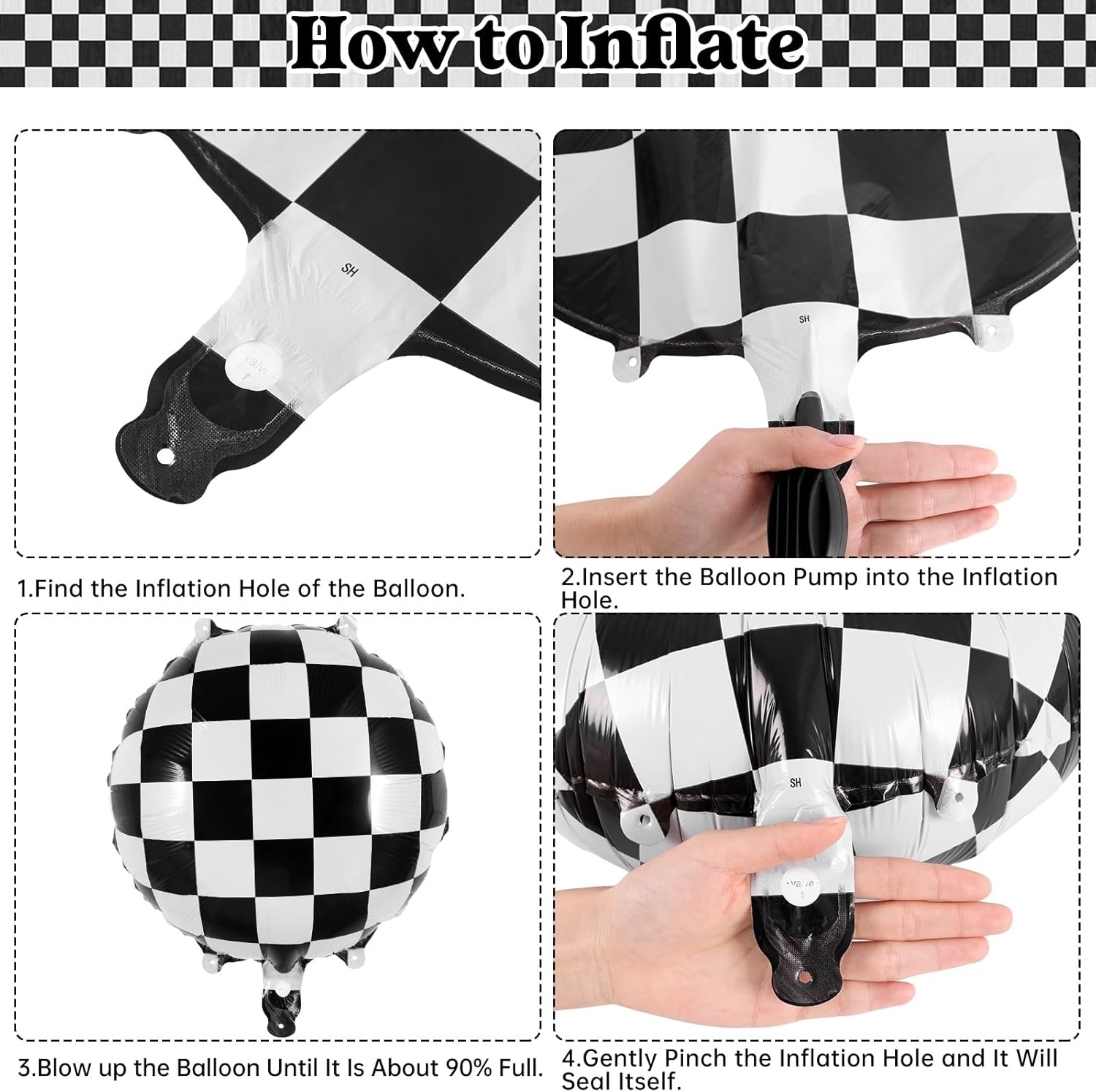 Race Car Birthday Balloons, Racetrack Number 4 Balloon, 40 Inch Large Foil Black 4 Balloon for 4 Year Old Birthday Race Car Themed Party Decoration image number 1