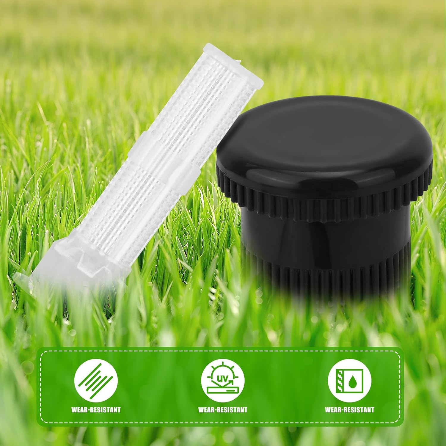 10Pcs Spray Shut off Nozzle Compatible with Hunter Pro Spray PS Ultra Heads 916400Sp, Plastic Sprinkle Shut off Nozzles with Filters for Prevent Unnecessary Runoff or Over-Irrigation(Black) image number 2