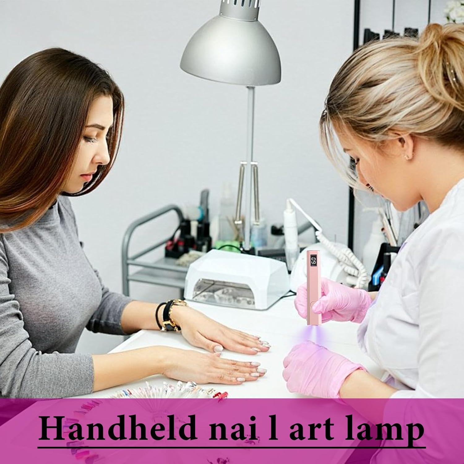 Handheld Uv Nail Light, Led Display Nail Lamp, 4.06X0.75In Rechargeable Pen Dryer, Double Timer Function, Portable Nails Dryer for Women, at Home Manicures image number 6