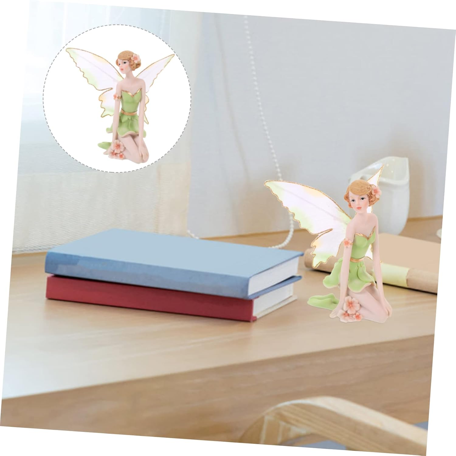 STOBAZA Resin Fairy Statue Adorable Fairy Ornament Cute Home Decor for Desktop image number 3
