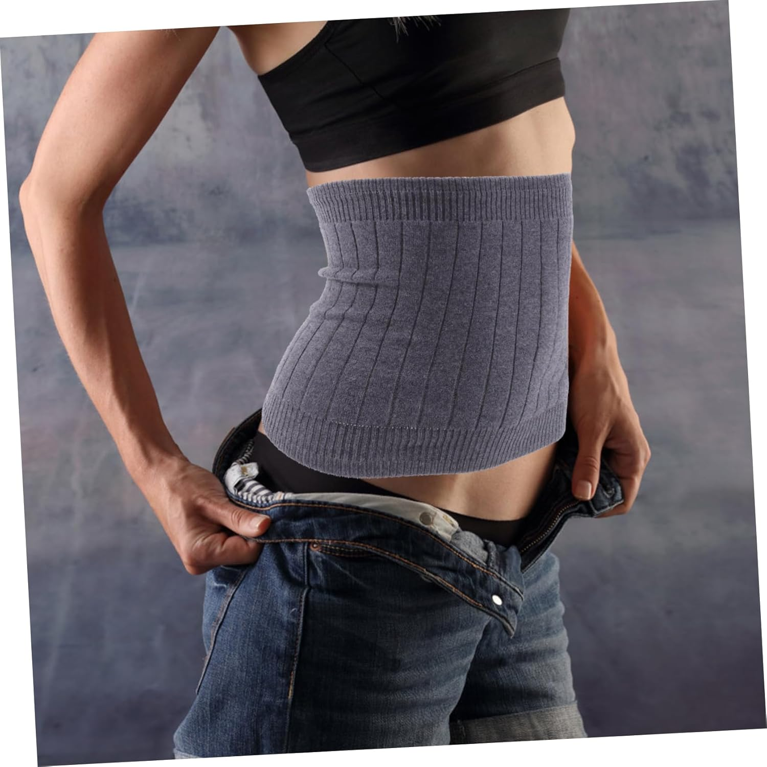Thermal Cashmere Waist Warmer Back Support Belt Daily Use Kidney Belt Wear-Resistant Waist Band image number 2