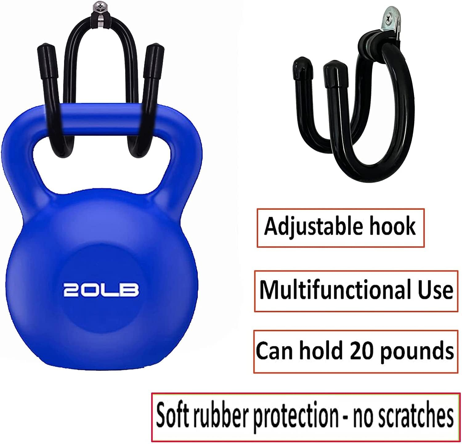 Bendable Ironing Board Hanger Wall Mount Iron Board Hook - Strong & Flexible, Fits Every Shape image number 3