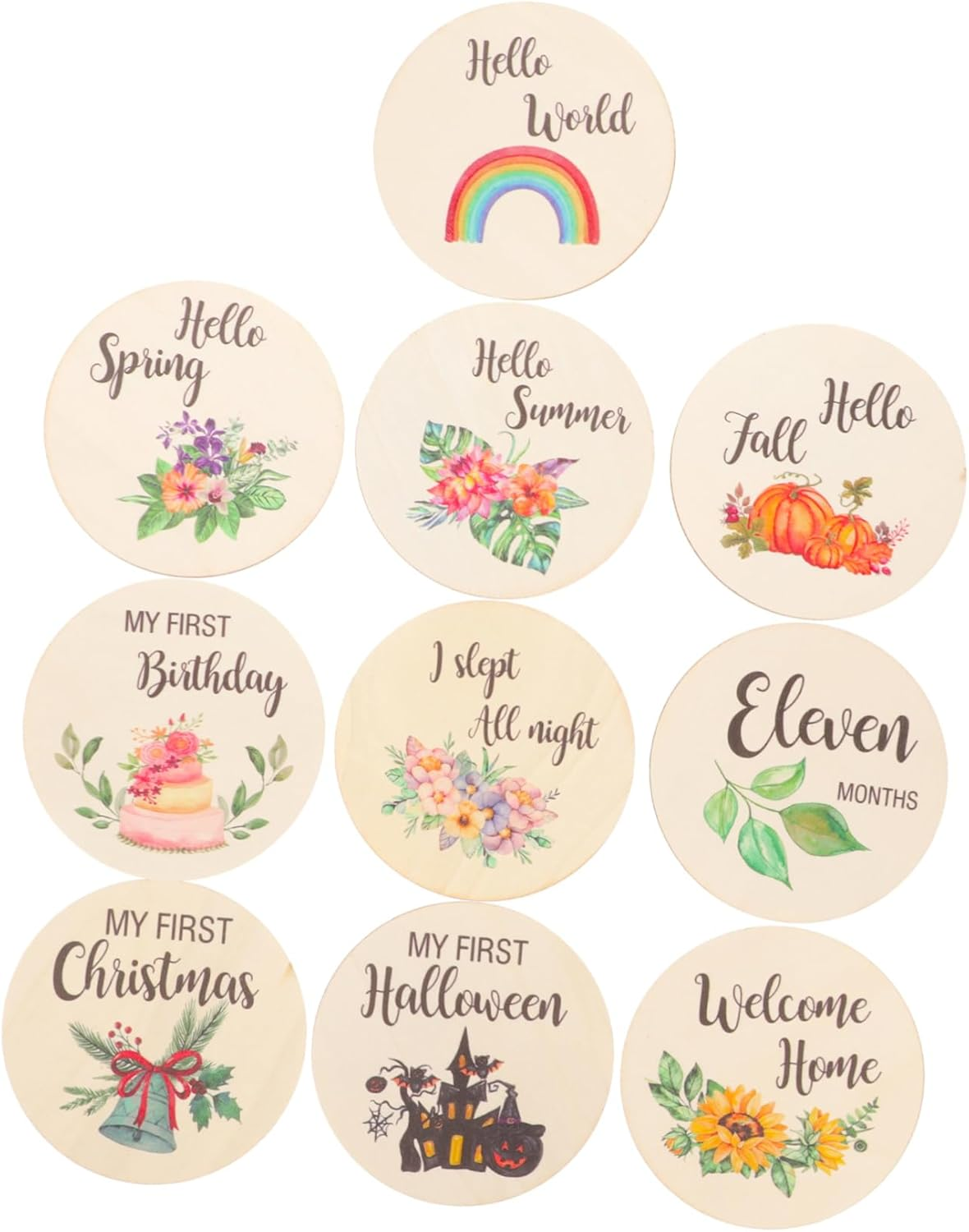 Unique Wooden Milestone Sign Newborn Months Wall Decor Photo Accessory