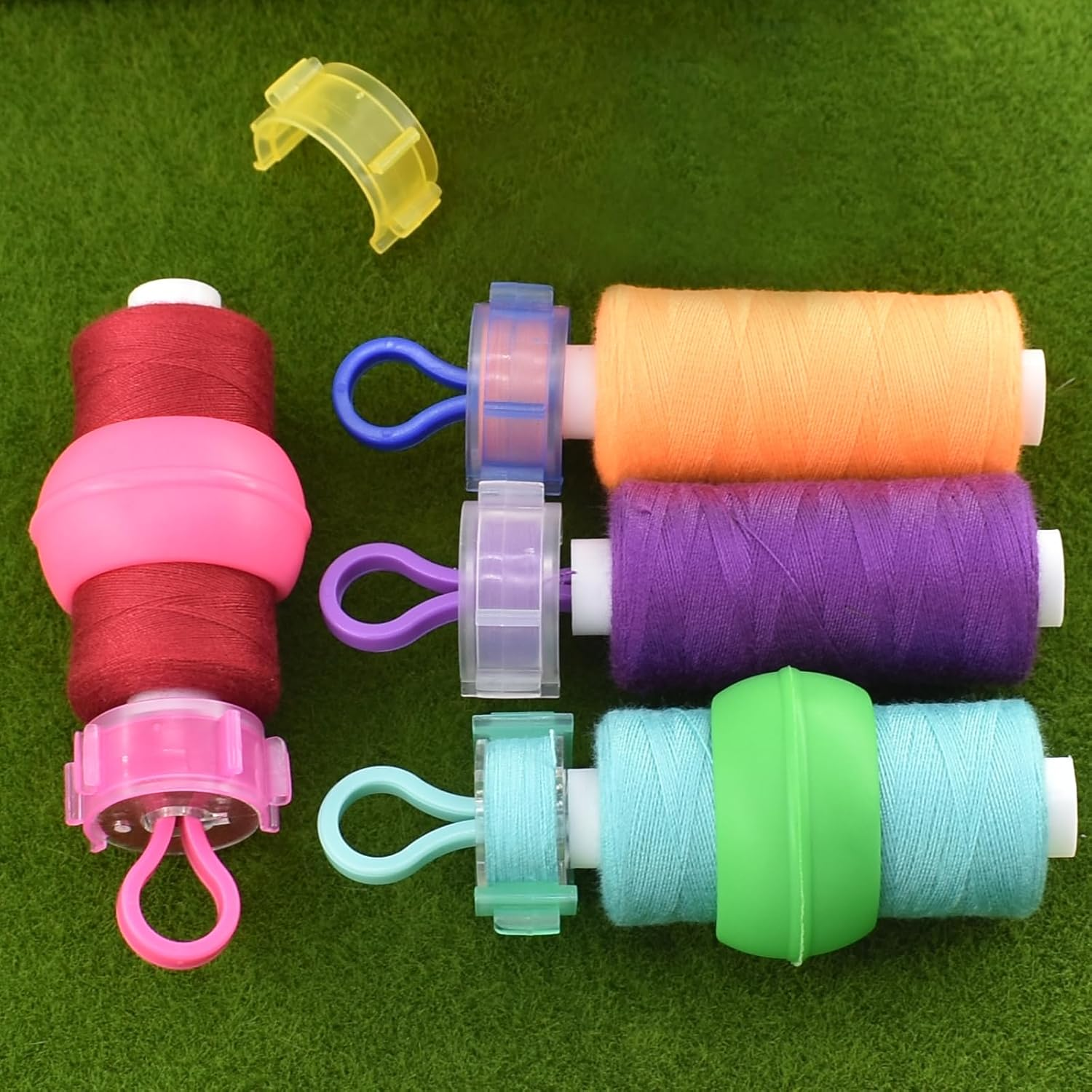 85 Pcs Sewing Bobbin Clips Bobbin Holder Clips Colorful Bobbin Holder Clamps Thread Clips Sewing Tool Accessory Prevent Thread Tails for Thread Spool Organizing, 5 Colors image number 6