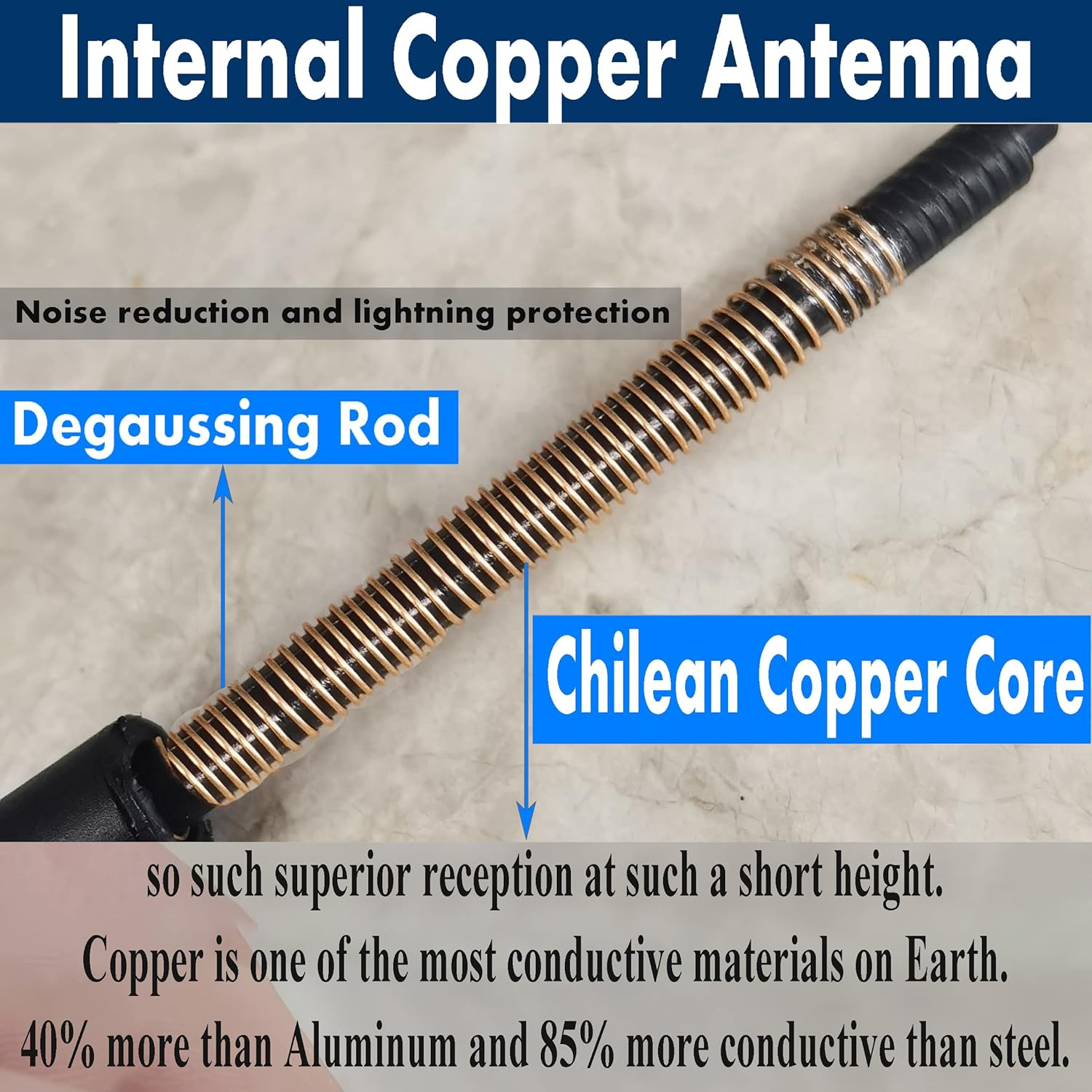 Jeep Liberty 8 Inch Flexible Rubber Antenna Replacement (2008-2010) image number 1