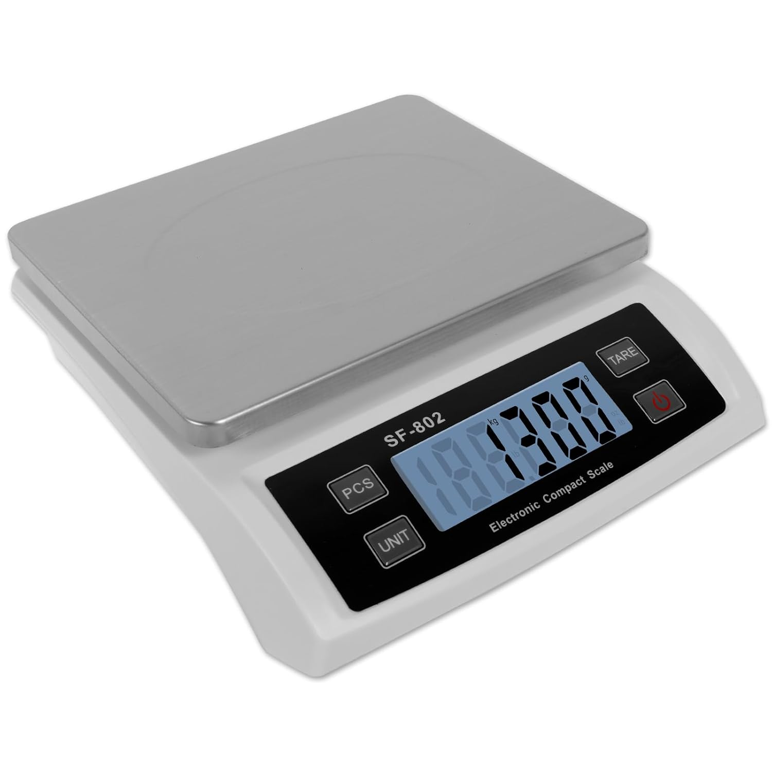 30Kg/66Lb Digital Food Scale Multifunctional Digital Kitchen Scale with LCD Display and Stainless Steel Cover for Baking Cooking Counting(Black-1-25 Cm-Weighing: 30Kg)