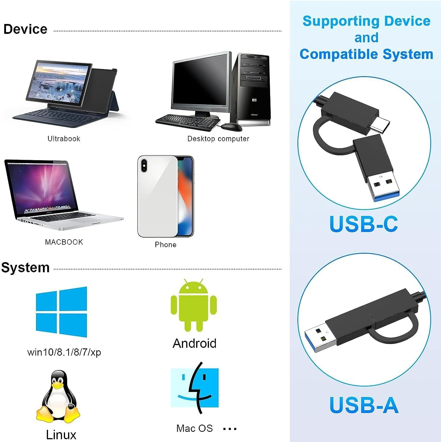 USB3.0 XQD Reader, XICEN SD TF Card Reader, 10Gpbs Super Speed Compatible with Sony GM Series, Lexar 2933X 1400X, USB C Mark XQD Card Adapter, Support for Type-C Windows, Mac OS, Android