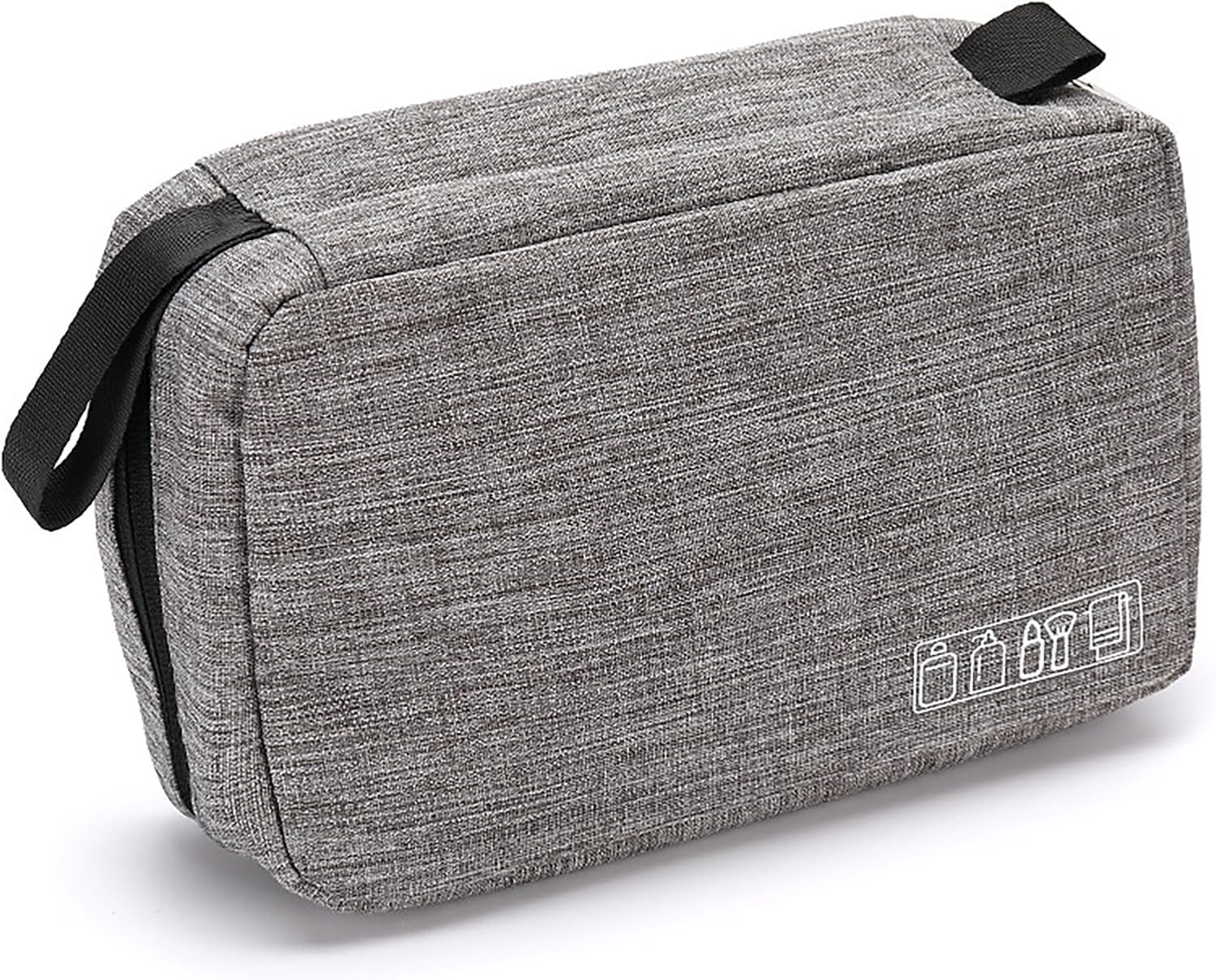 Xoxel Hanging Toiletry Bag with Handles Portable Wash Bag for Camping and Outdoor Wash Organiser + 2 Drawstring Pouches | Dry/Wet Separation Grey image number 3