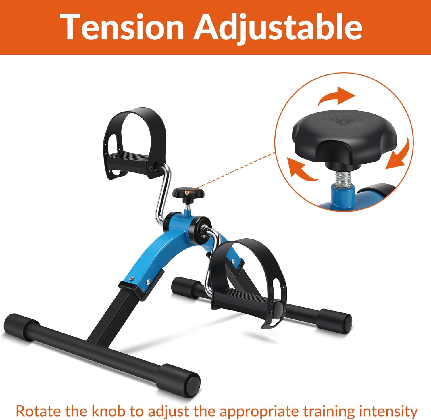 Pedal Exerciser Mini Exercise Bike for Leg and Arm Cycling Exercisce Foldable Pedaller image number 4