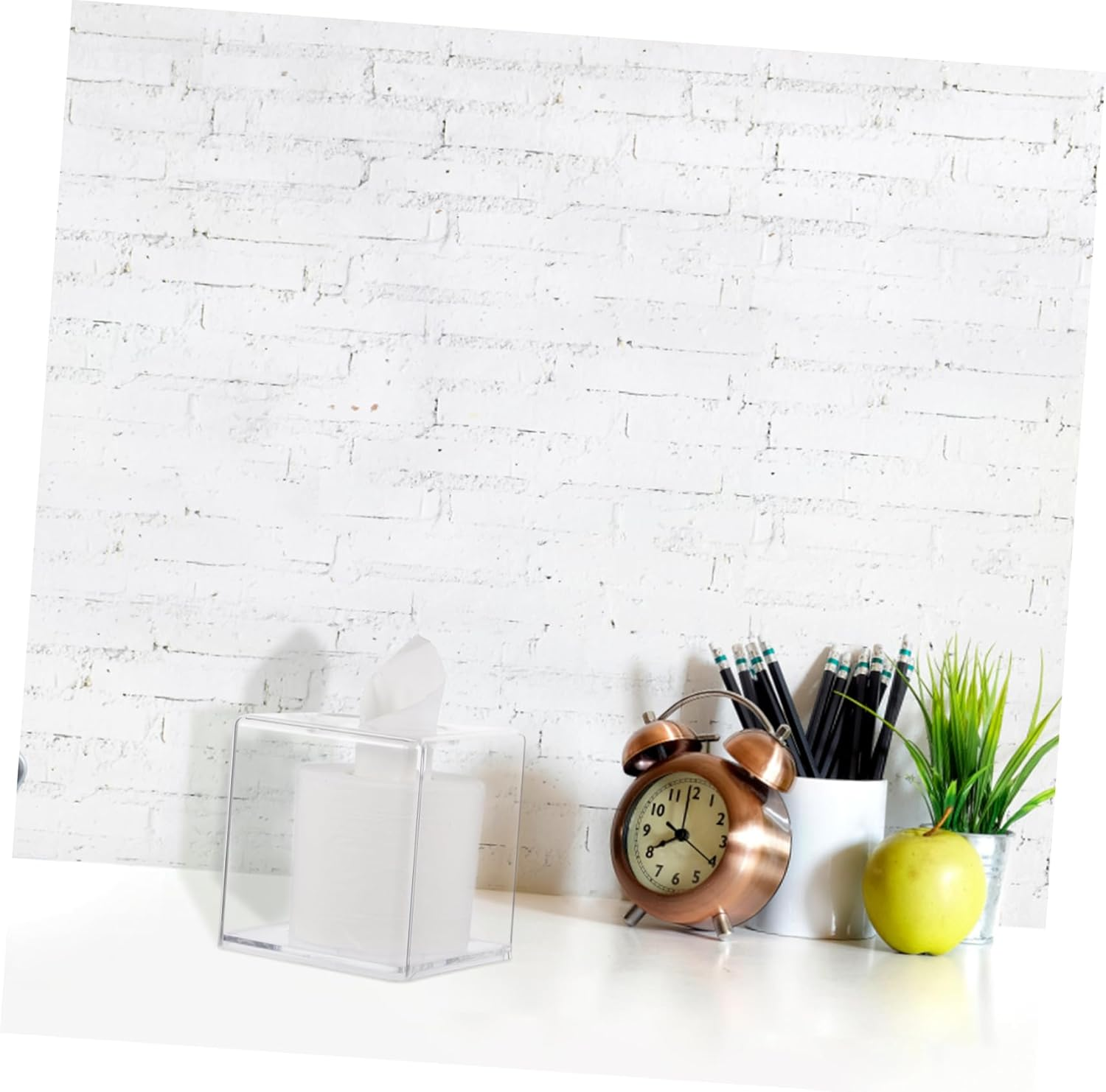 MAGICLULU Square Tissue Box Cover Flat Napkin Holder Car Bathroom Use Decor Easy to Maintain image number 1