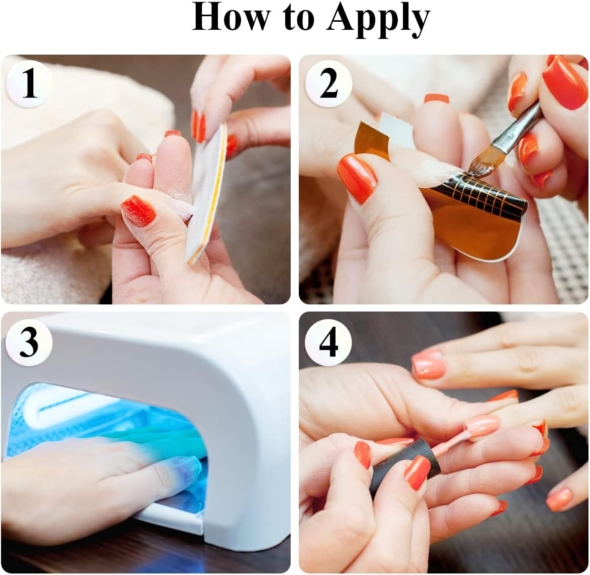 Subay 200Pcs Professional Long Nail Forms for Acrylic Nails, Polygel Nails, Thick Nail Extension Forms for Nail Art Tips, Premium Acrylic Nail Paper Forms, Nail Former Stickers for Professional Use