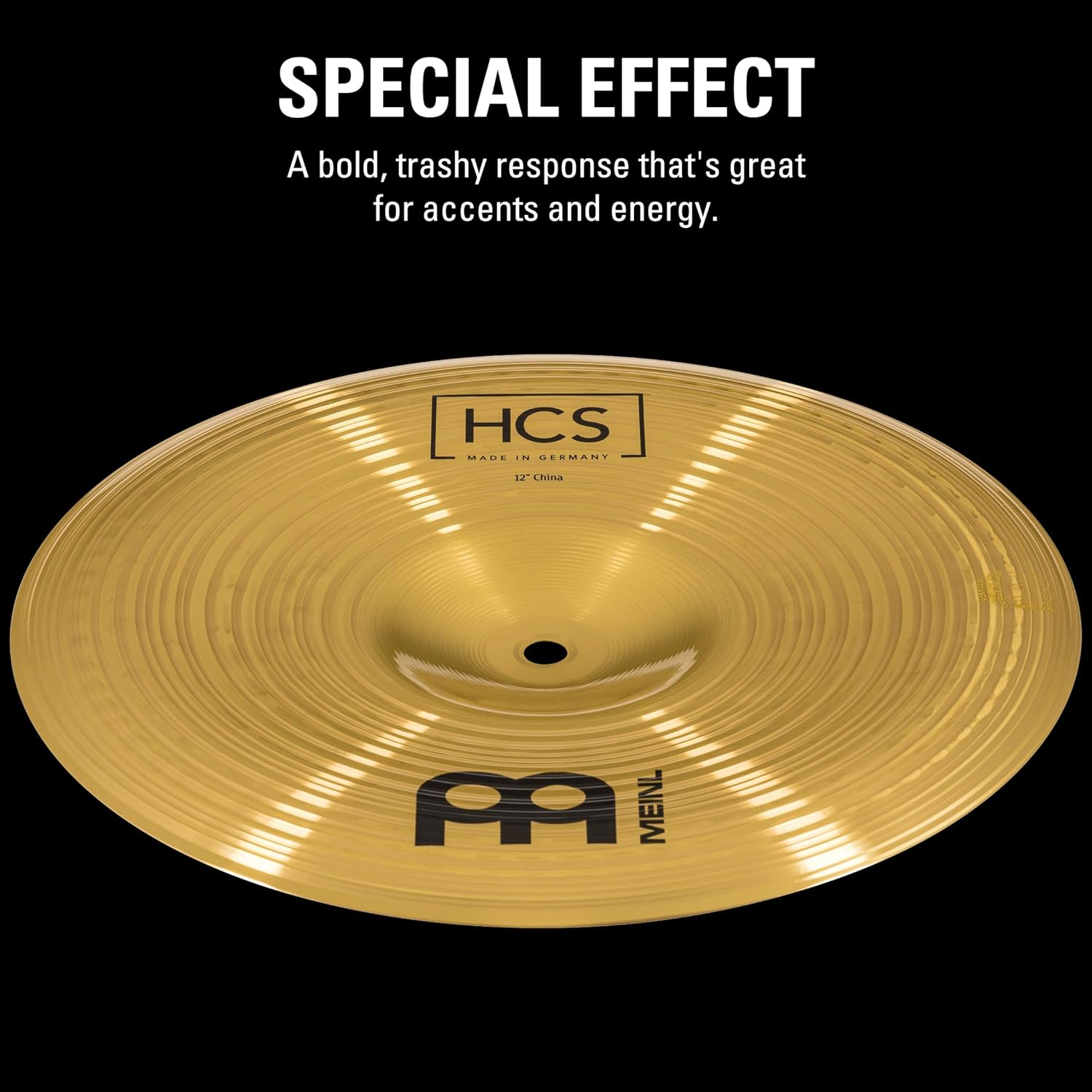 Meinl 12&Acirc;&euro; China Cymbal &Acirc;&euro;&ldquo; HCS Traditional Finish Brass for Drum Set, Made in Germany, (HCS12CH) image number 6