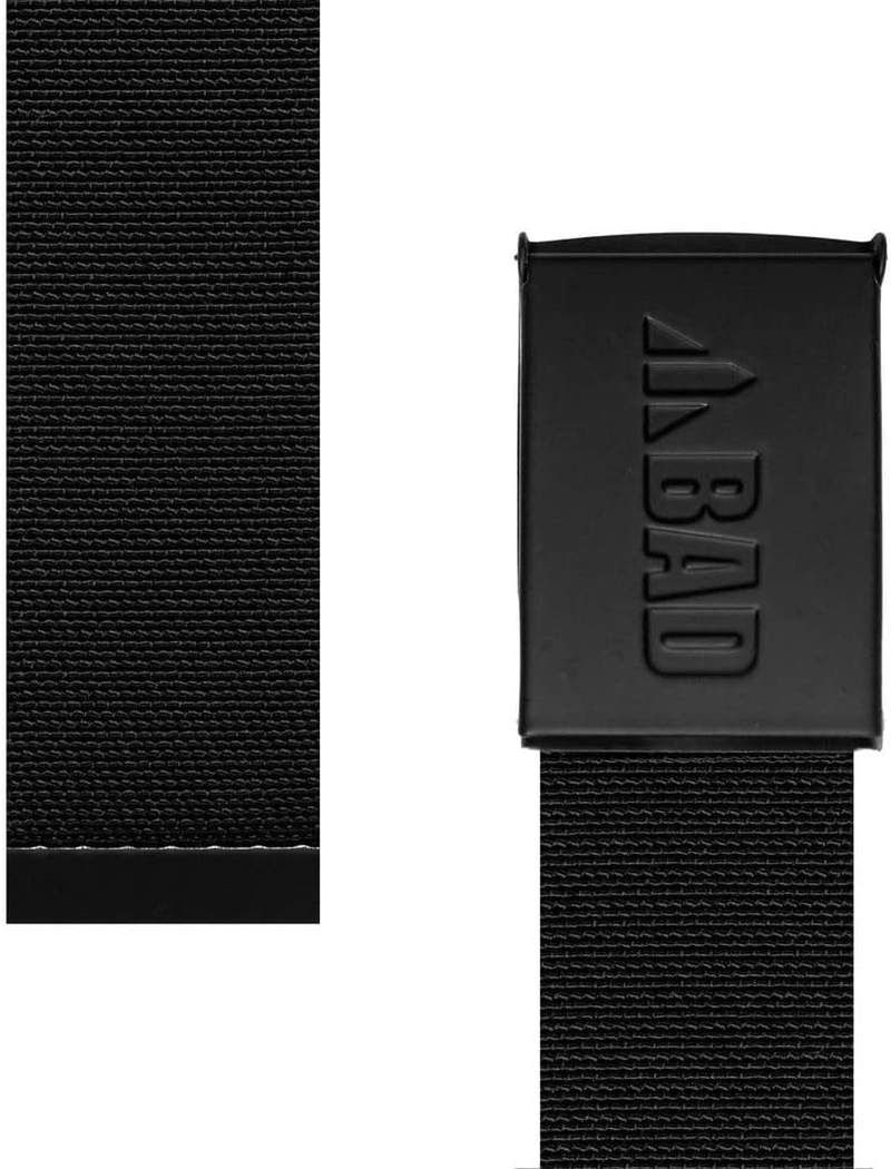 Bad Workwear Unisex Stretch Canvas Work Belt, Black, One Size image number 1