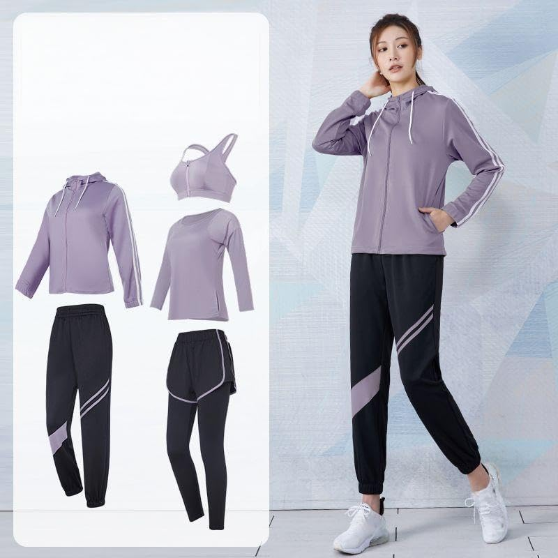 Running Athletic Clothes Yoga Outfits Activewear Sportswear Fitness Women Jogging Tracksuits Suits Workout image number 3