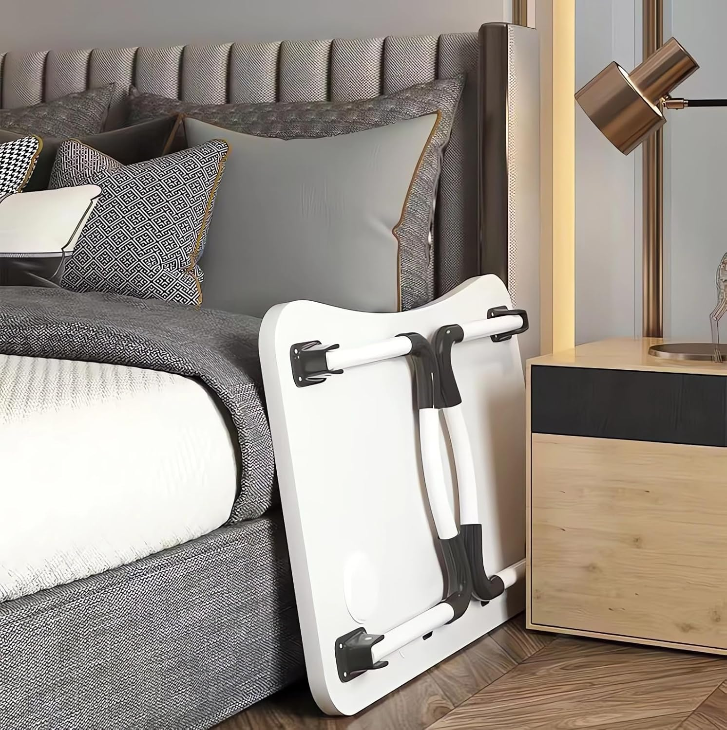 Laptop Desks, Bed Desks, Writing Desks, Portable Student Dormitory Desks (White) - White image number 2