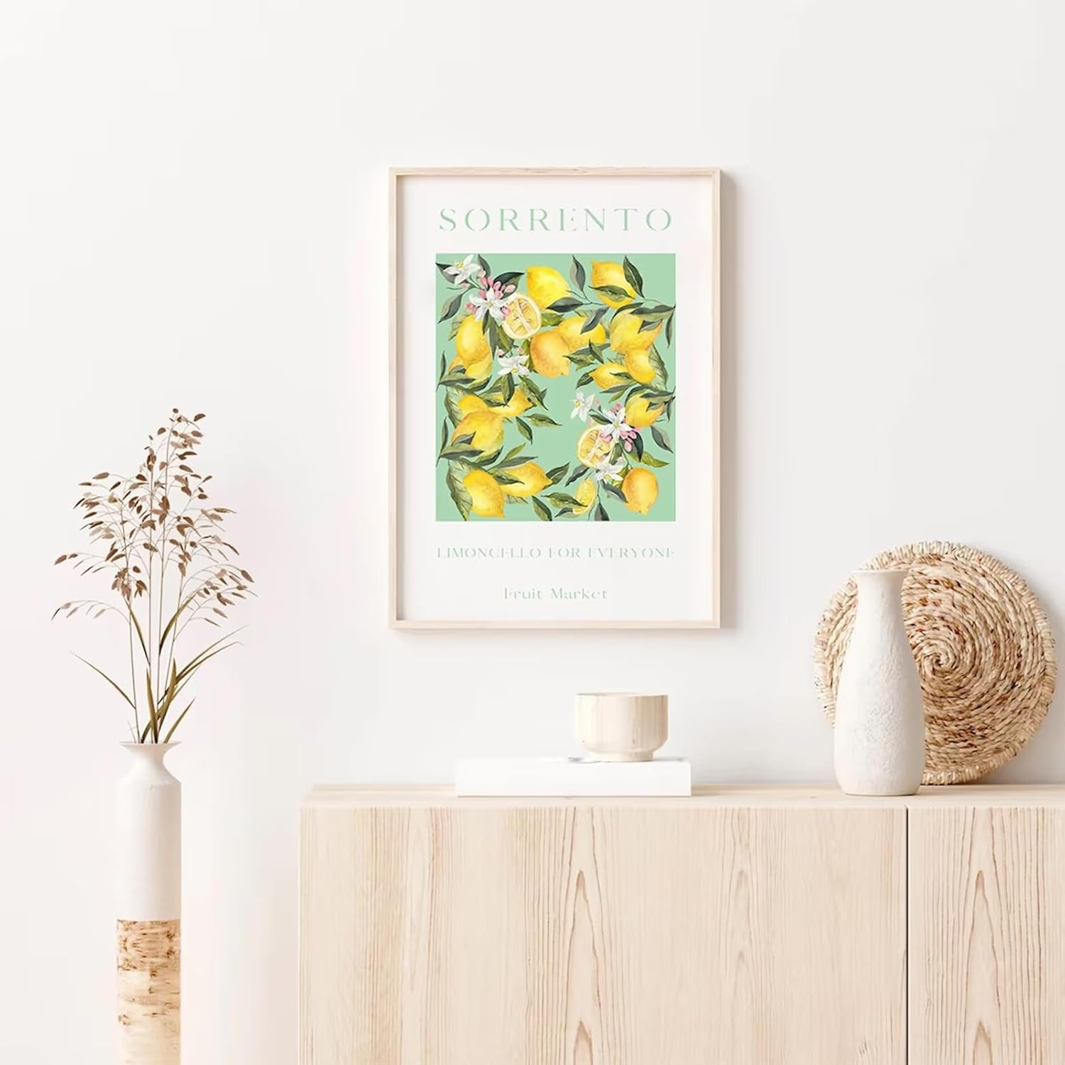 Fruit Wall Art Kitchen Artwork Wall Decor Fruit Prints Colorful Lemon Canvas Wall Art Vintage Pictures Fruit Market Poster Lemon Orange Prints Set of 6 for Room Bedroom 8X10 Inch Unframed image number 5