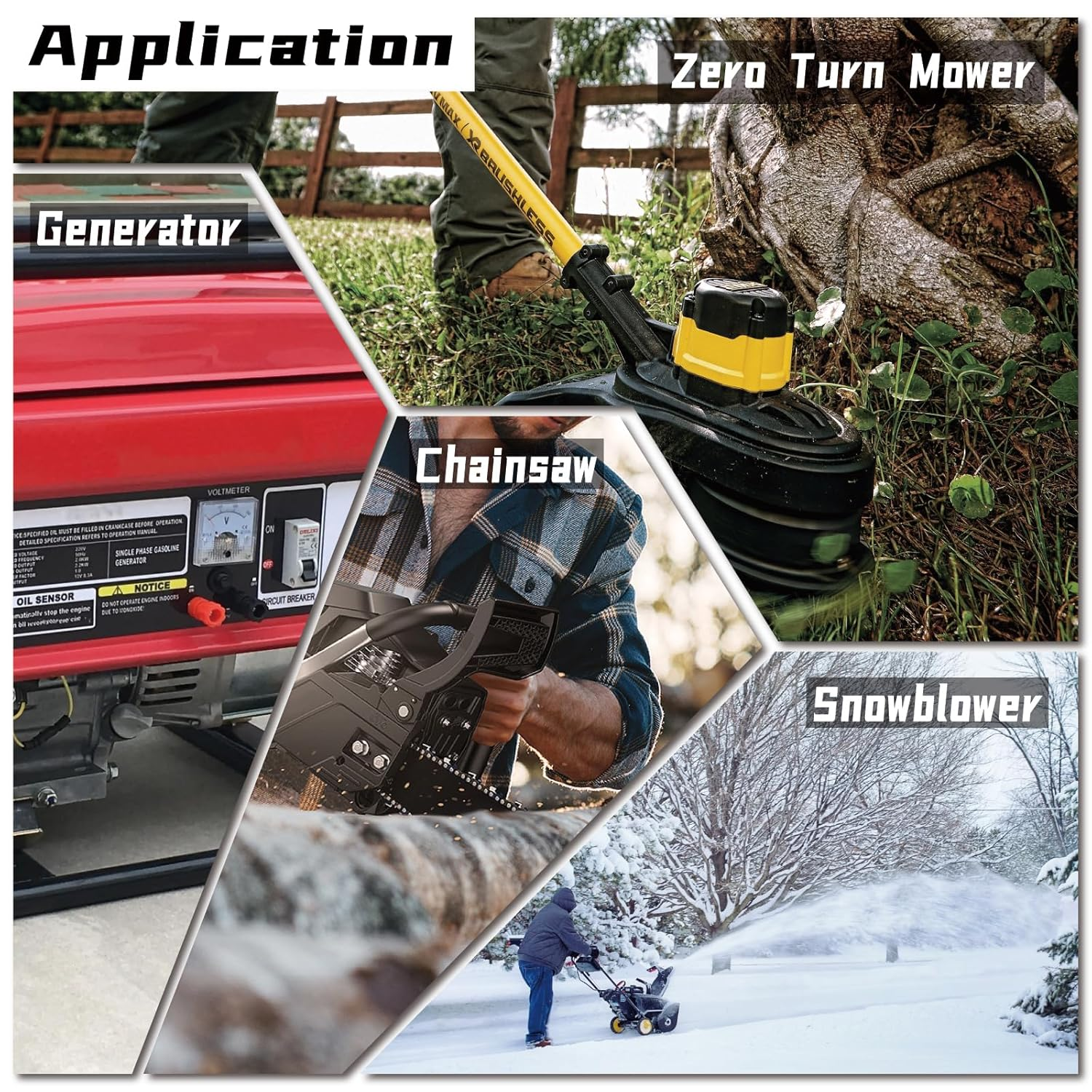 Nine-Rong Self-Powered Tach Hour Meter Digital LCD Inductive Tachometer Timing RPM Measuring Waterproof Design,For Gas Engine Lawn Mower Motorcycle Snowmobile Generator(2 Stroke)(Orange) image number 6