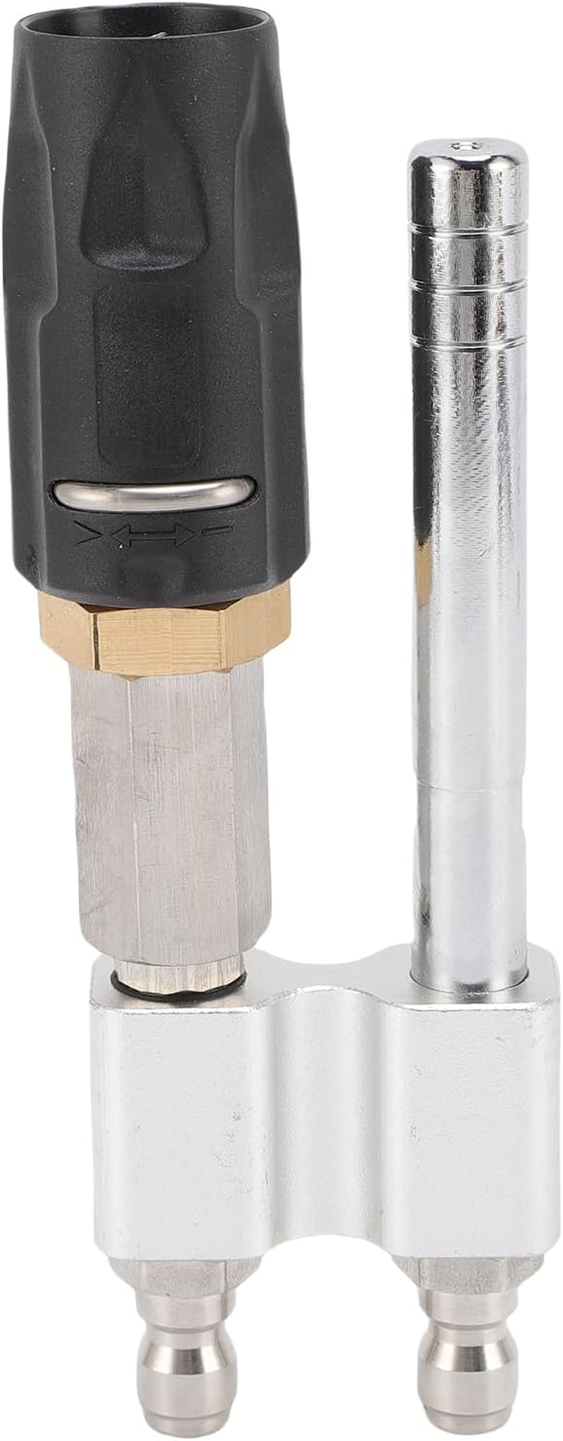 Hyuduo Pressure Washer Nozzles M5 Twist-Away Downstream Soft Wash Nozzle 1/4" Quick Connect Stainless Steel Long Reach 3-7 GPM for High Walls Cleaning with Swivel image number 3