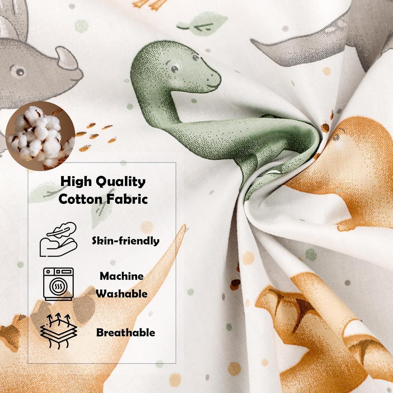 TANOFAR Baby Nest/Cozy Portable and Washable Baby Lounger for Newborn,100% Breathable Cotton Soft Infants Nests Cover for Newborn as a Gift(Dinosaur) image number 1