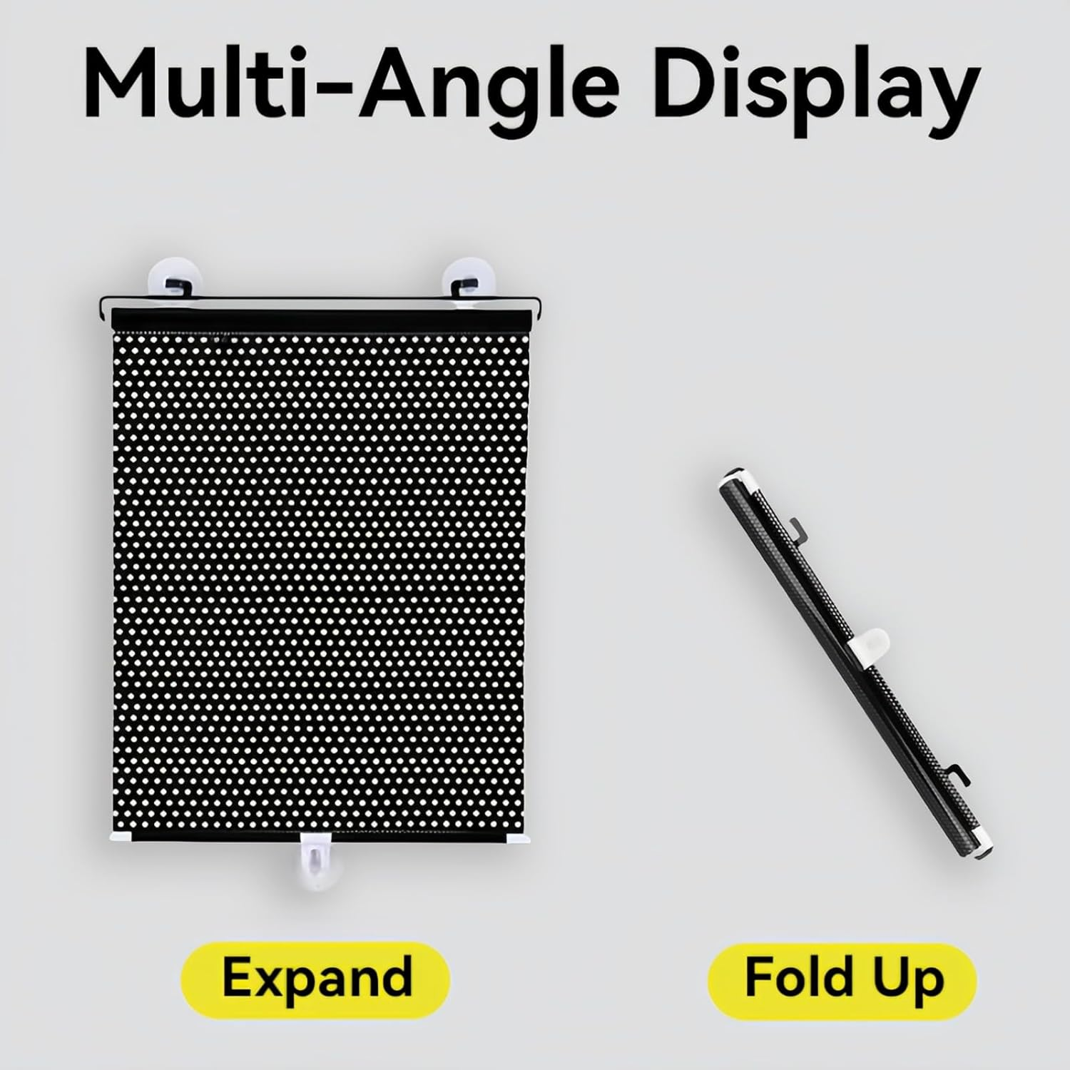 2Pcs Car Window Shades, 40&times;60CM Retractable Side Window Car Sun Shade for Baby, Side Window Effectively Blocks UV Rays & Heat, Roller Sunshade Visor Window Shade for Kids with 6 Suction Cups image number 6