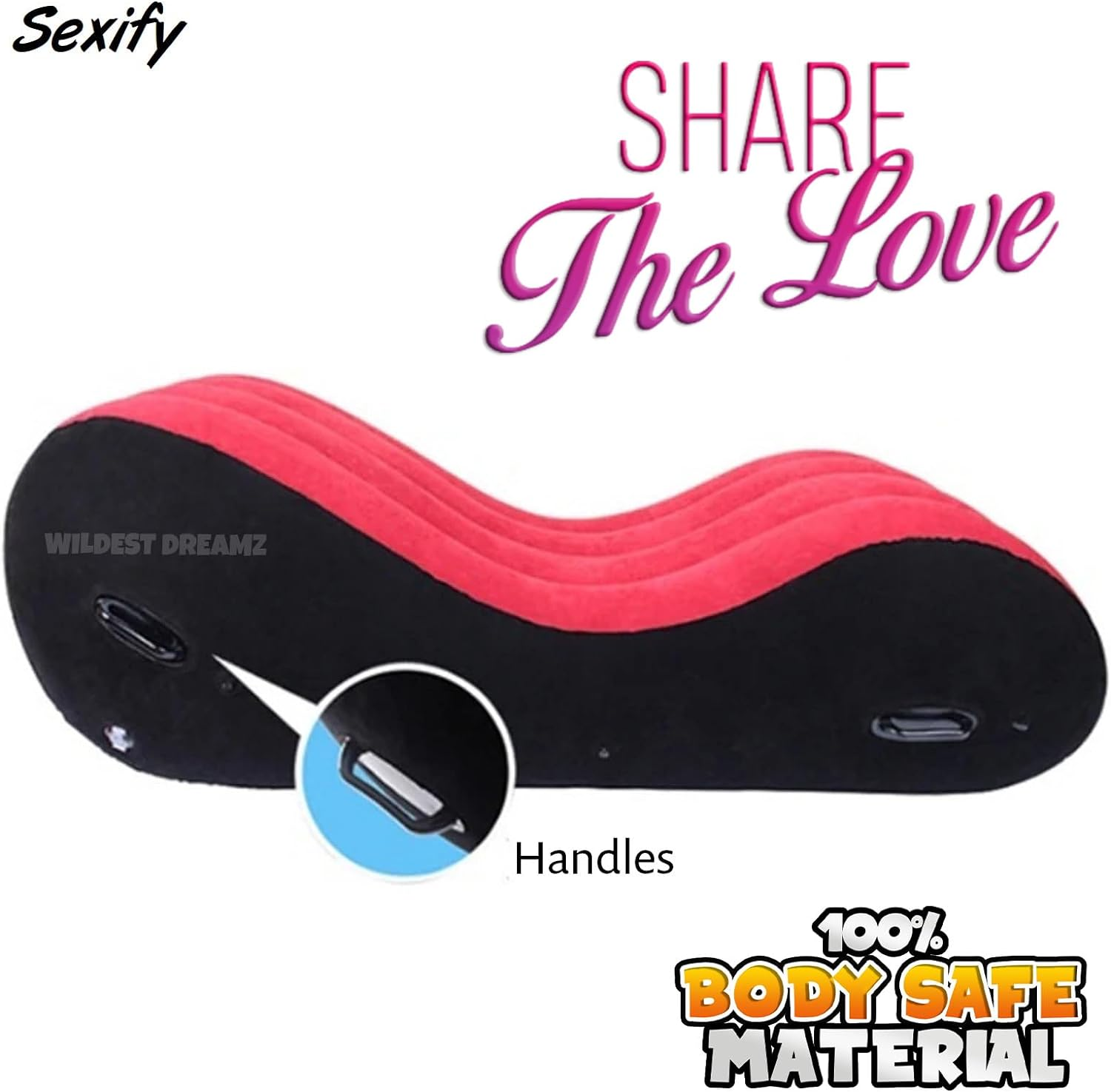 Inflatable Sex Sofa Position Pillow Sofa Bed Cushion for BDSM and Bondage Play, Sex Game Love Furniture for Couple Deeper Air Mattress Chair Position Support Adult Sex Toy image number 1