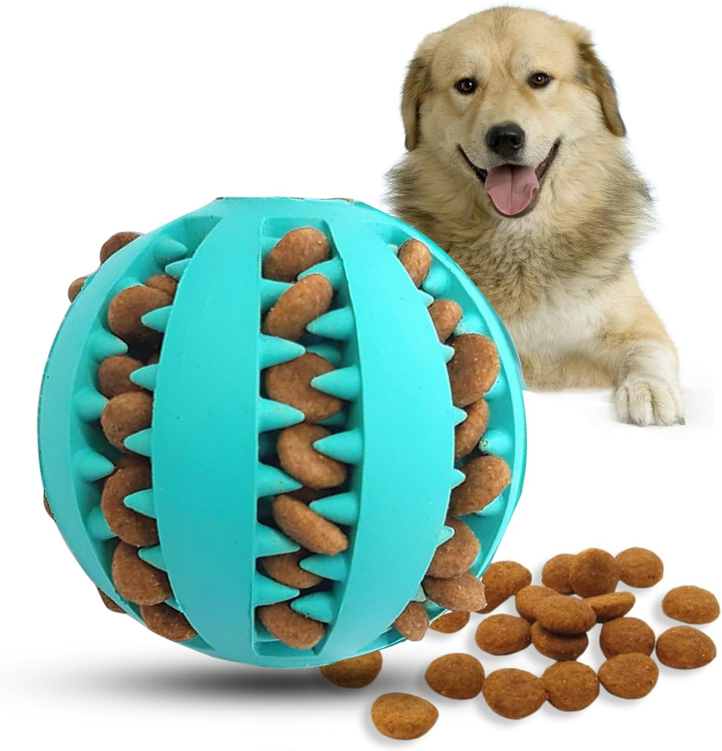 Mumoo Bear Treat Dispenser Dog Toy Ball | Interactive Dog Toys for Boredom | Dog Puzzle Toy | Stimulation Toy (7Cm/2.75 In, Dark Blue, 1 Pack)