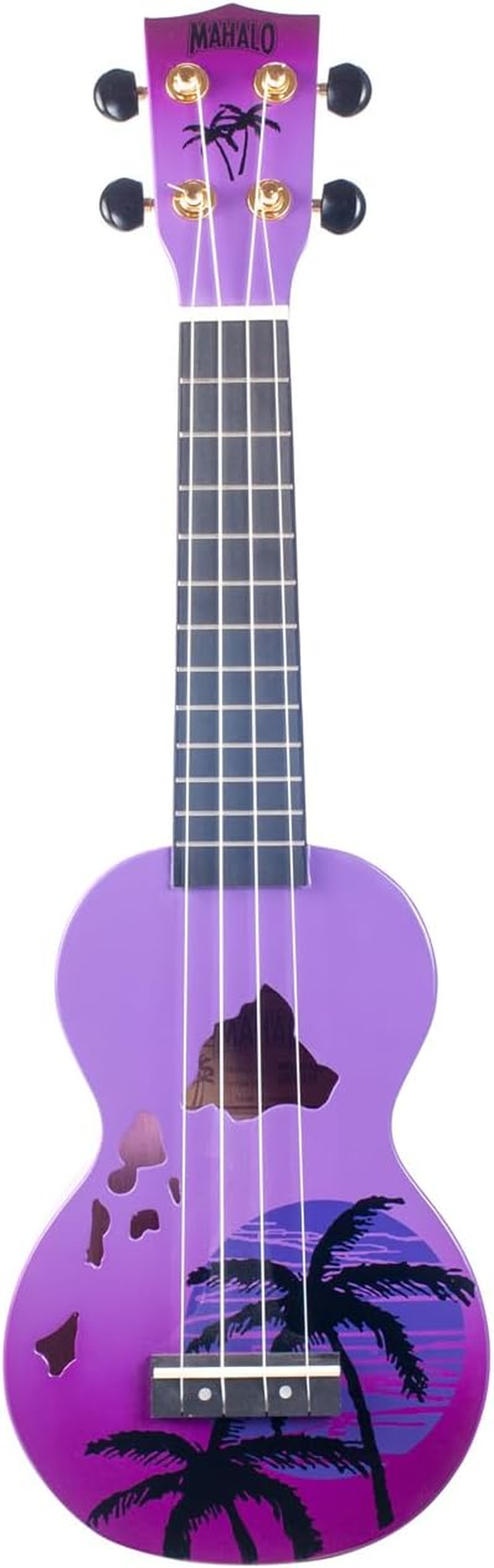 Mahalo Ukuleles Mahalo Designer Series Ukulele, Right Handed, Purple Burst, Soprano (MD1HB Ppb)