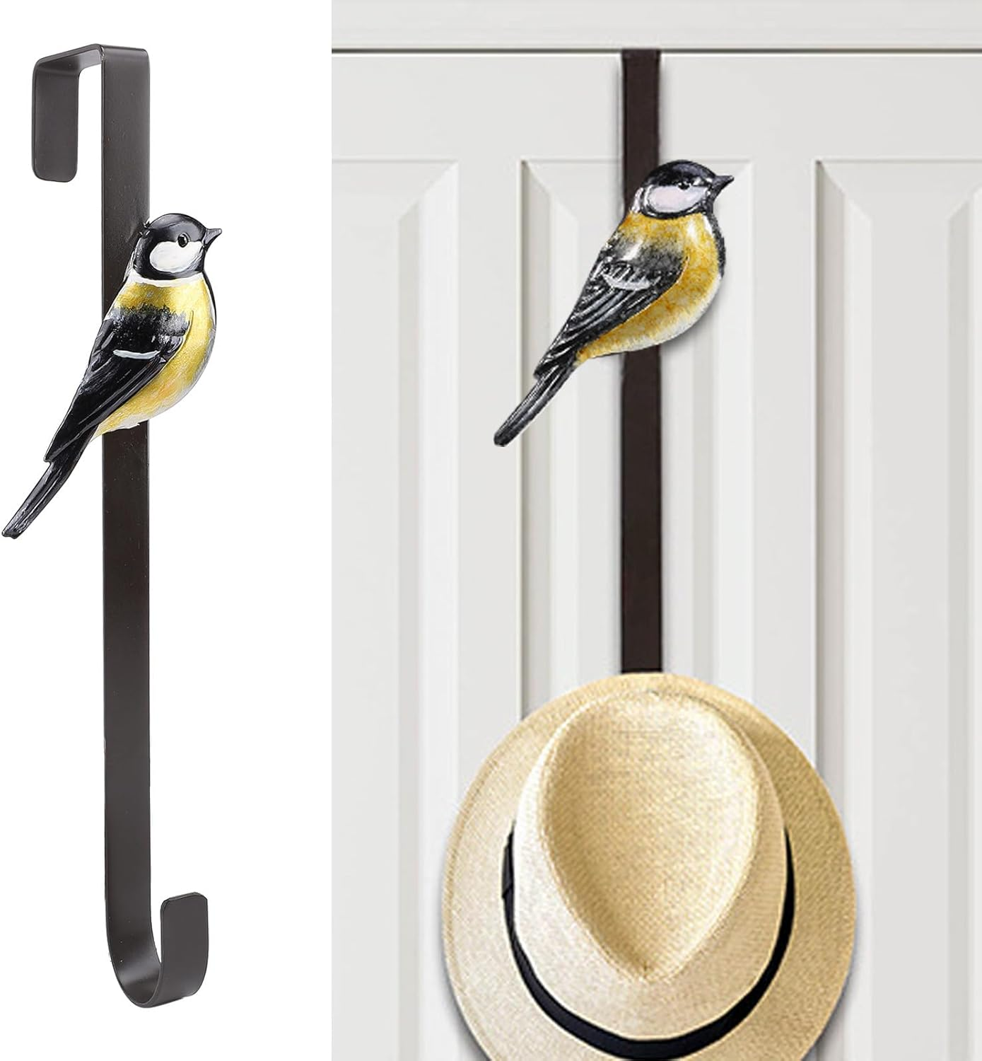 Wrought Iron Bird Shape Vintage Farmhouse Front Door Hanger Hook for Towels and Keys image number 3