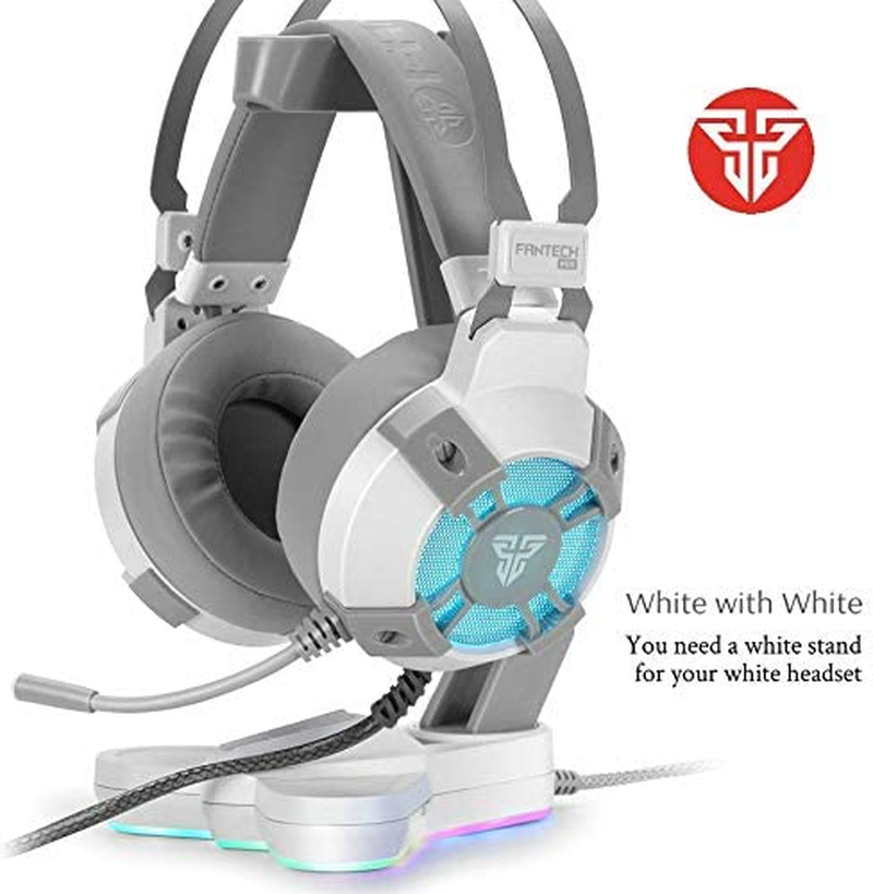 FANTECH Tower RGB Headset Stand, Headphone Holder for Gamers Gaming PC Accessories (White) image number 5