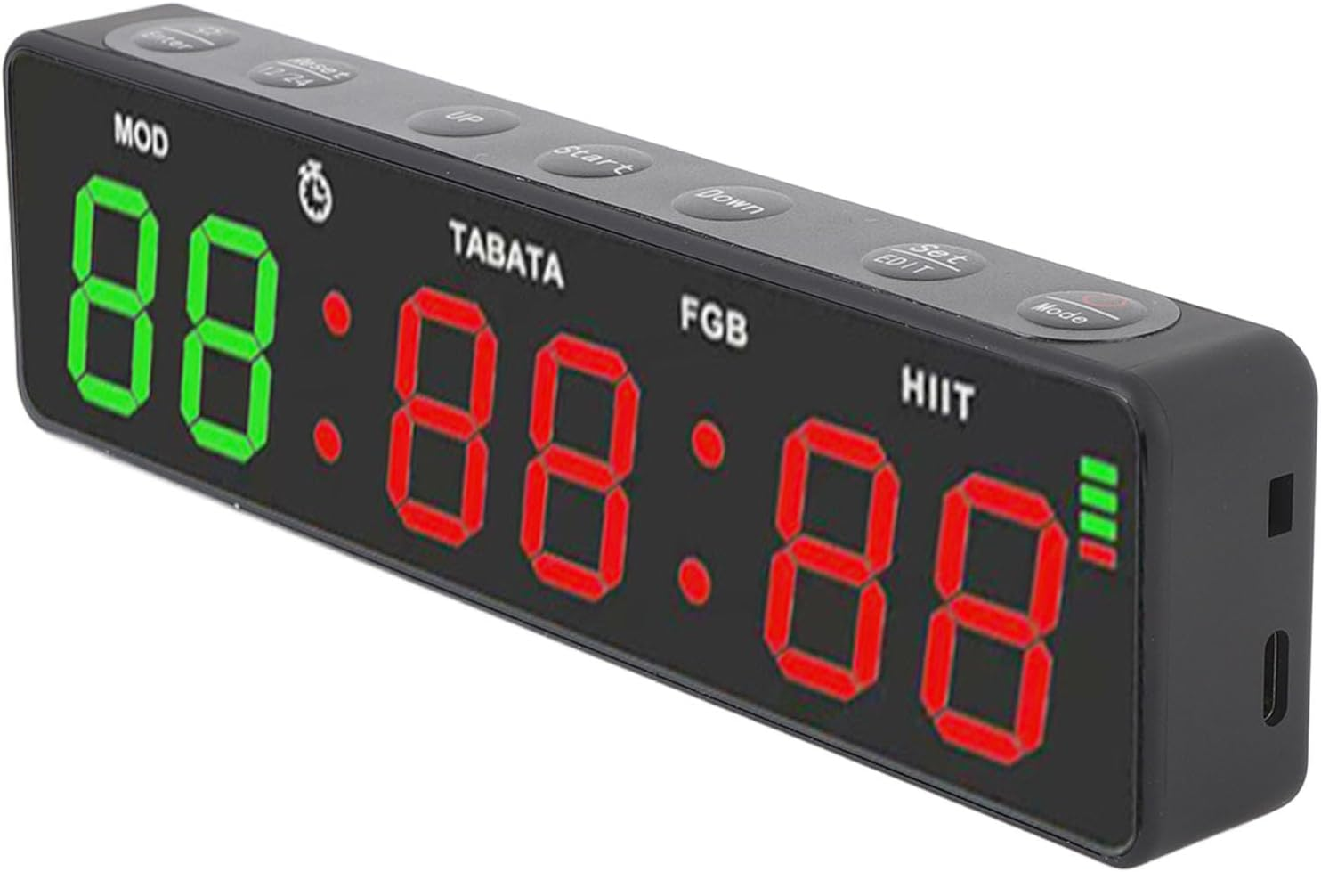 Gym Timer, Small Portable Gym Timer Clock Workout Interval Timer with Stopwatch, Fitness Digital Timer for Home Garage Boxing image number 3